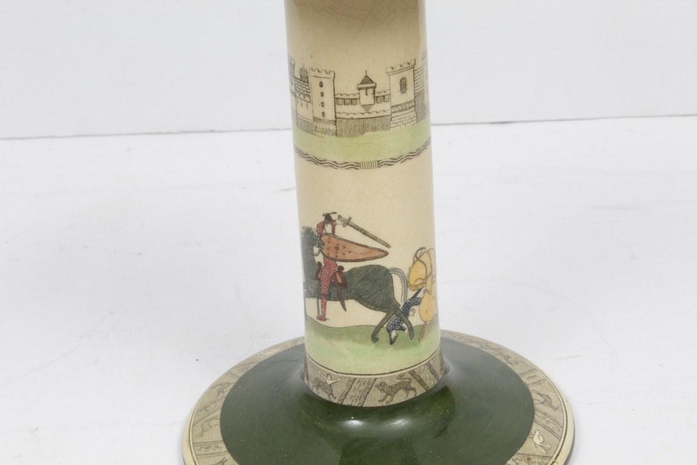 Royal Doulton "Battle of Hastings" Candlestick After the Bayeux Tapestry