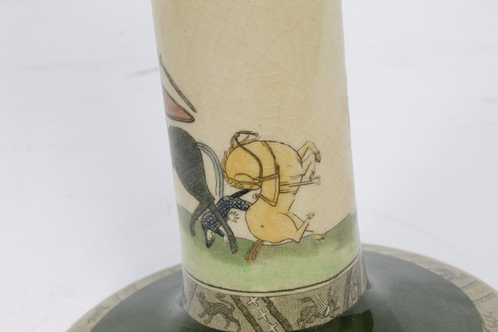 Royal Doulton "Battle of Hastings" Candlestick After the Bayeux Tapestry