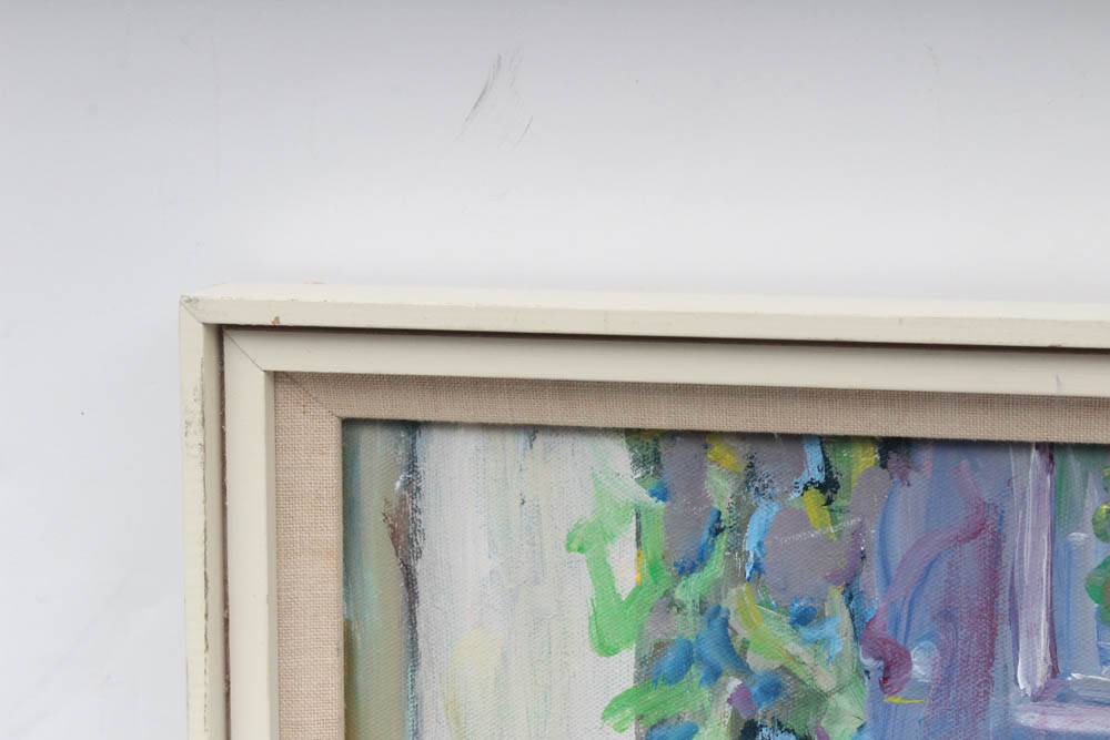 Cele Fox Acrylic Painting, Late 20th Century