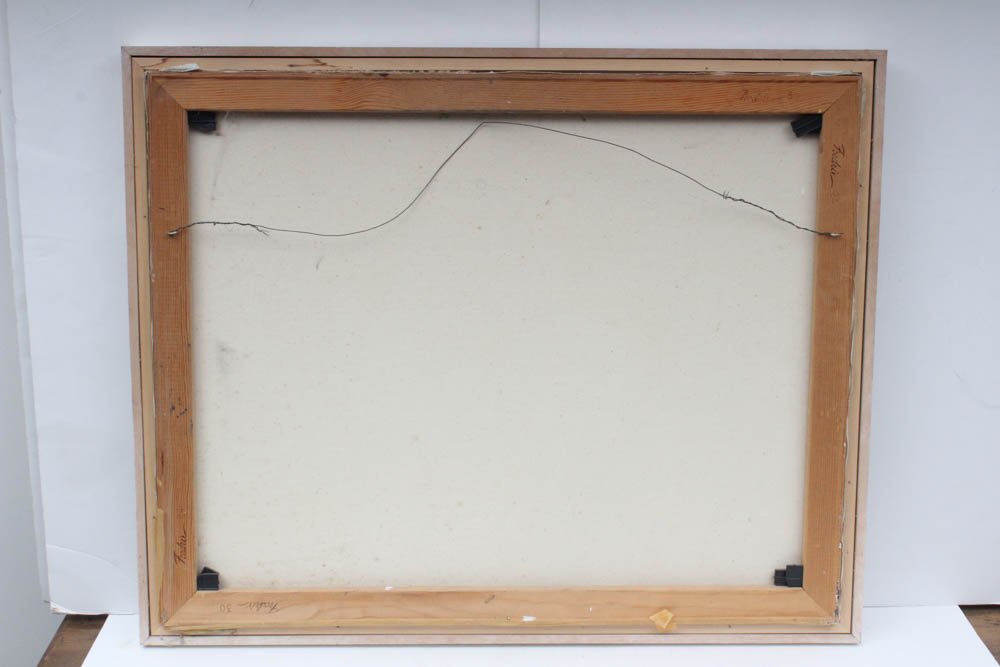 Cele Fox Acrylic Painting, Late 20th Century