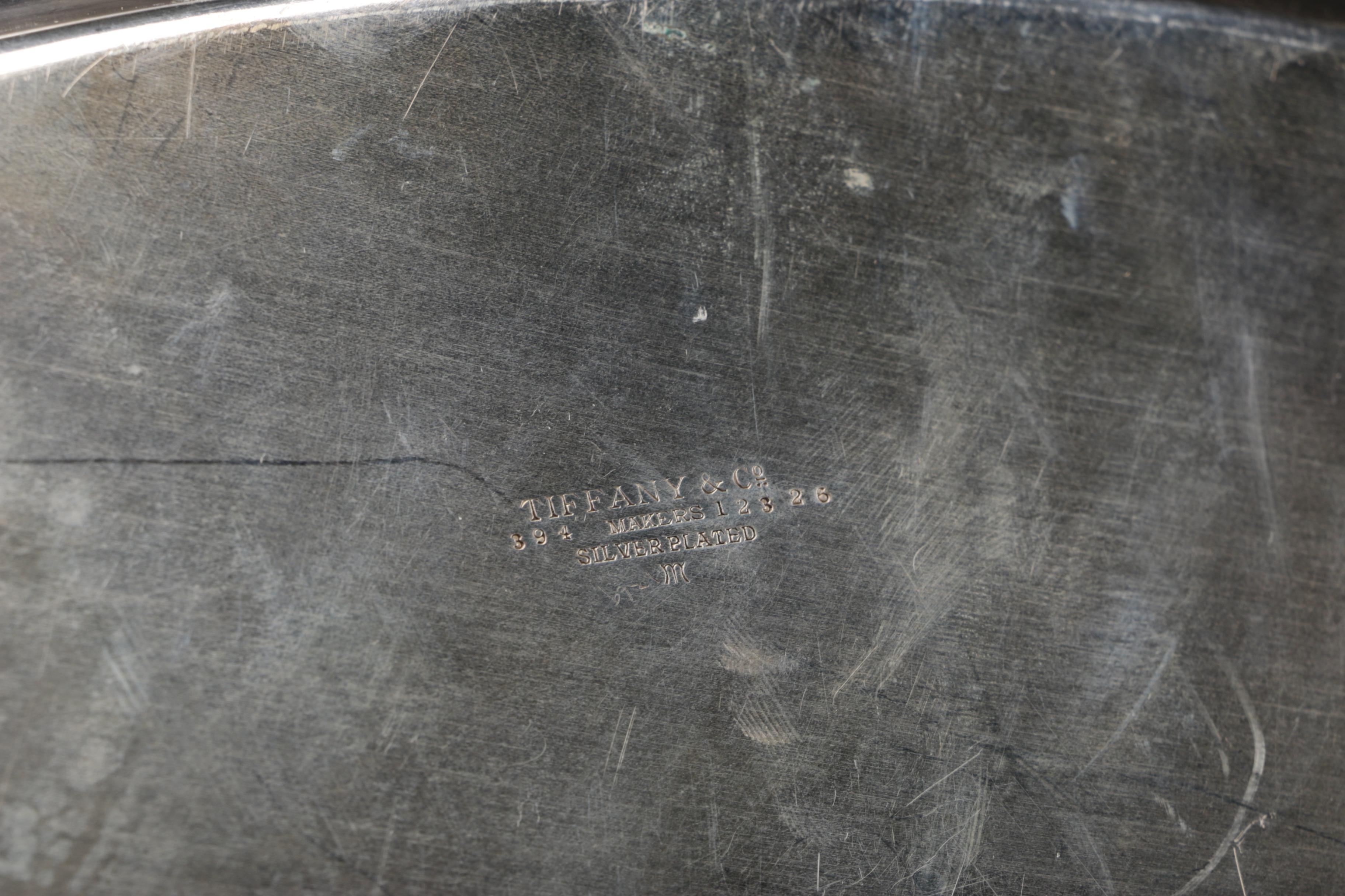 Tiffany Co. "Hampton" Silver Plate Waiter Tray and More, c.1935