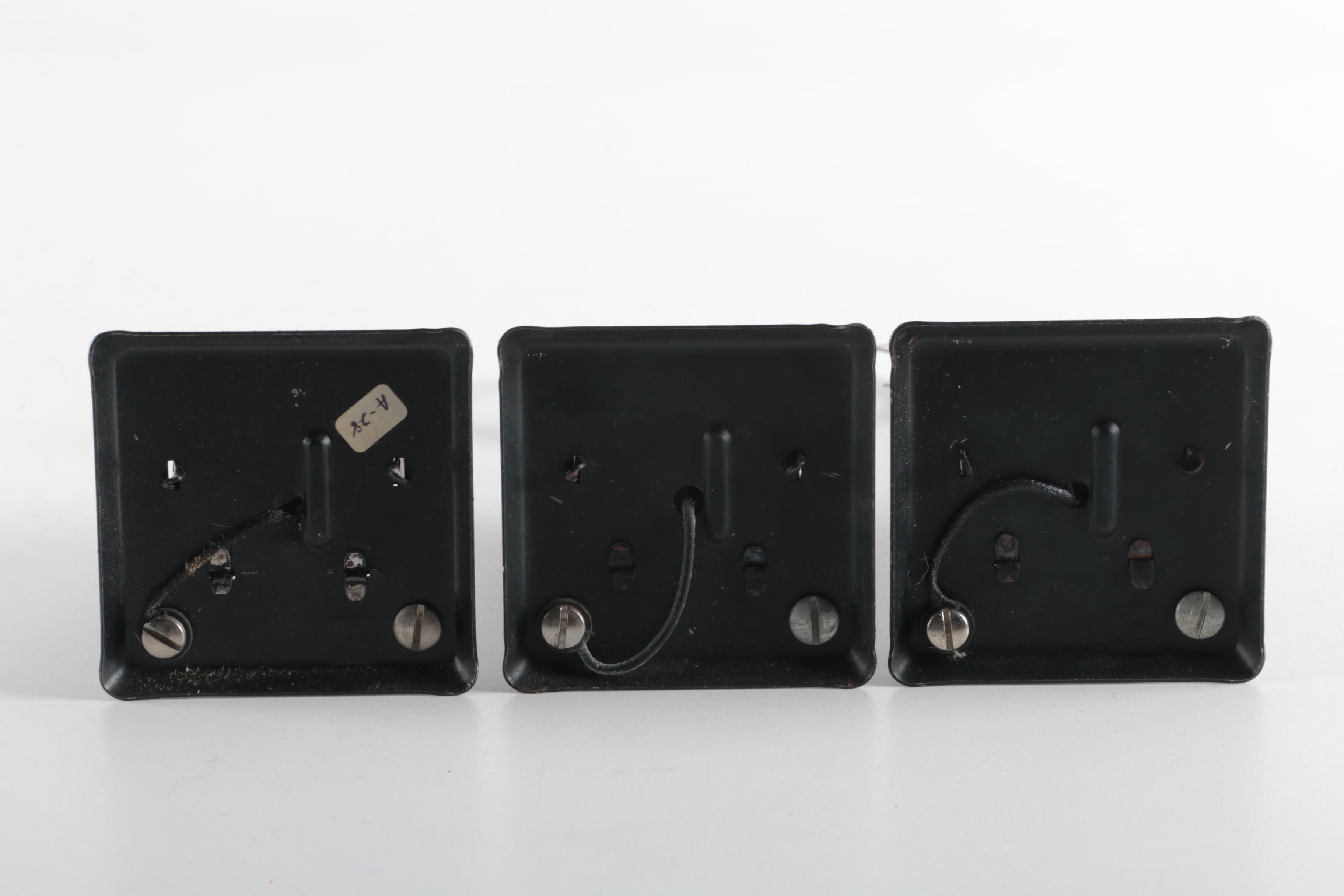 Three Vintage Marx Co. Toy Railroad Crossing Signs and Control Tower