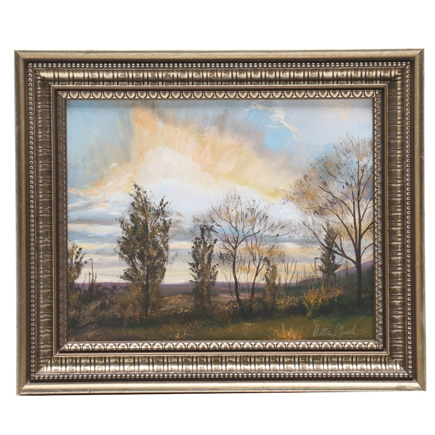 Walter J. Musial Oil Painting "Northern Skies"