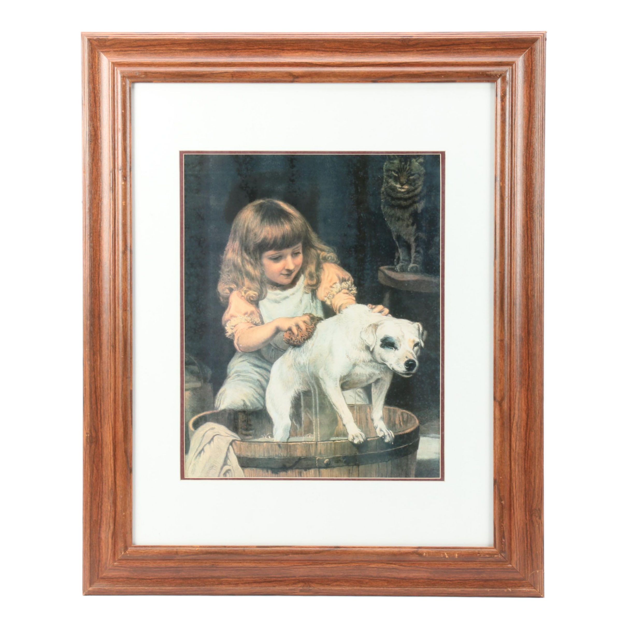 Offset Lithograph after Charles Burton Barber "The Order of the Bath"