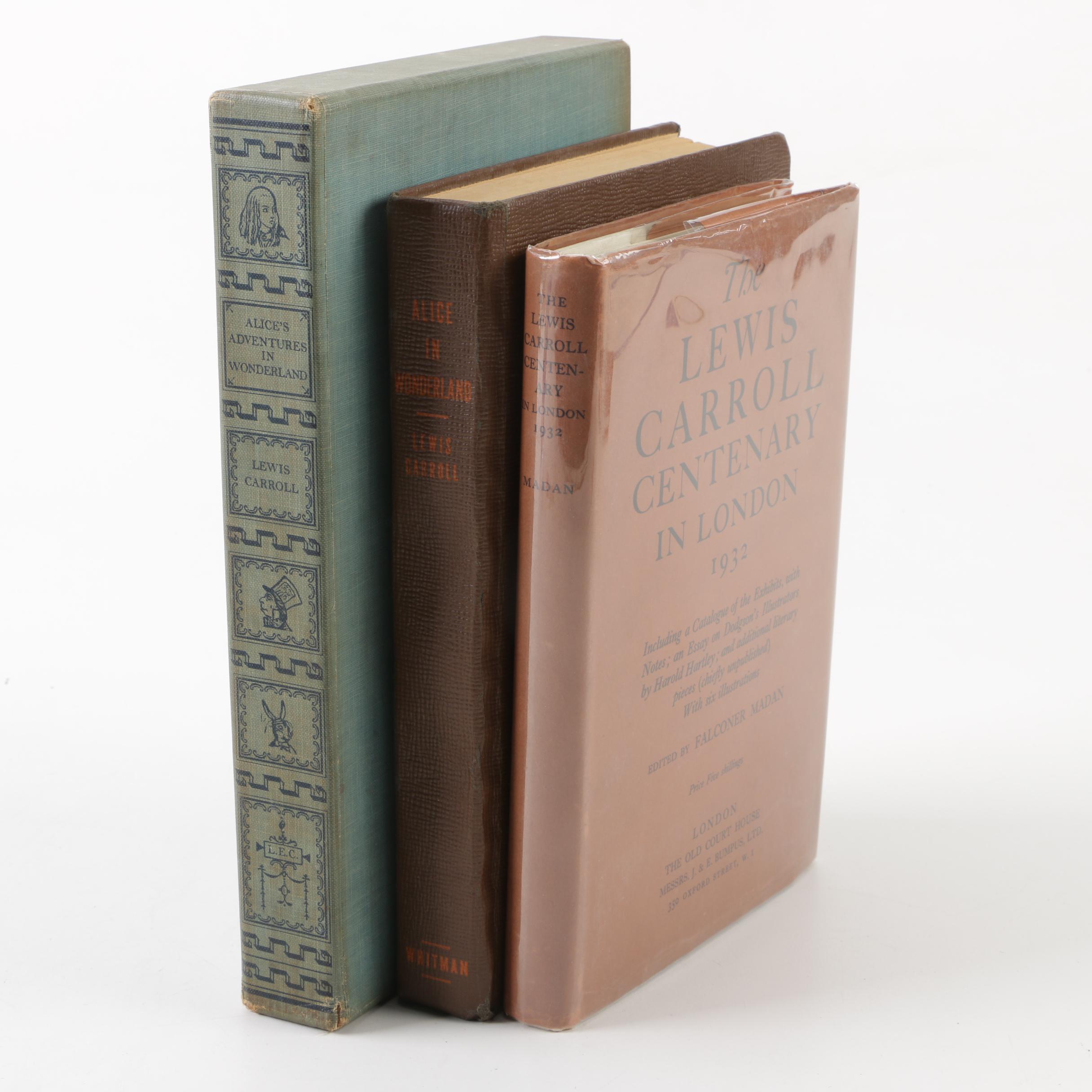 "The Lewis Carroll Centenary in London" with Vintage "Alice" Books