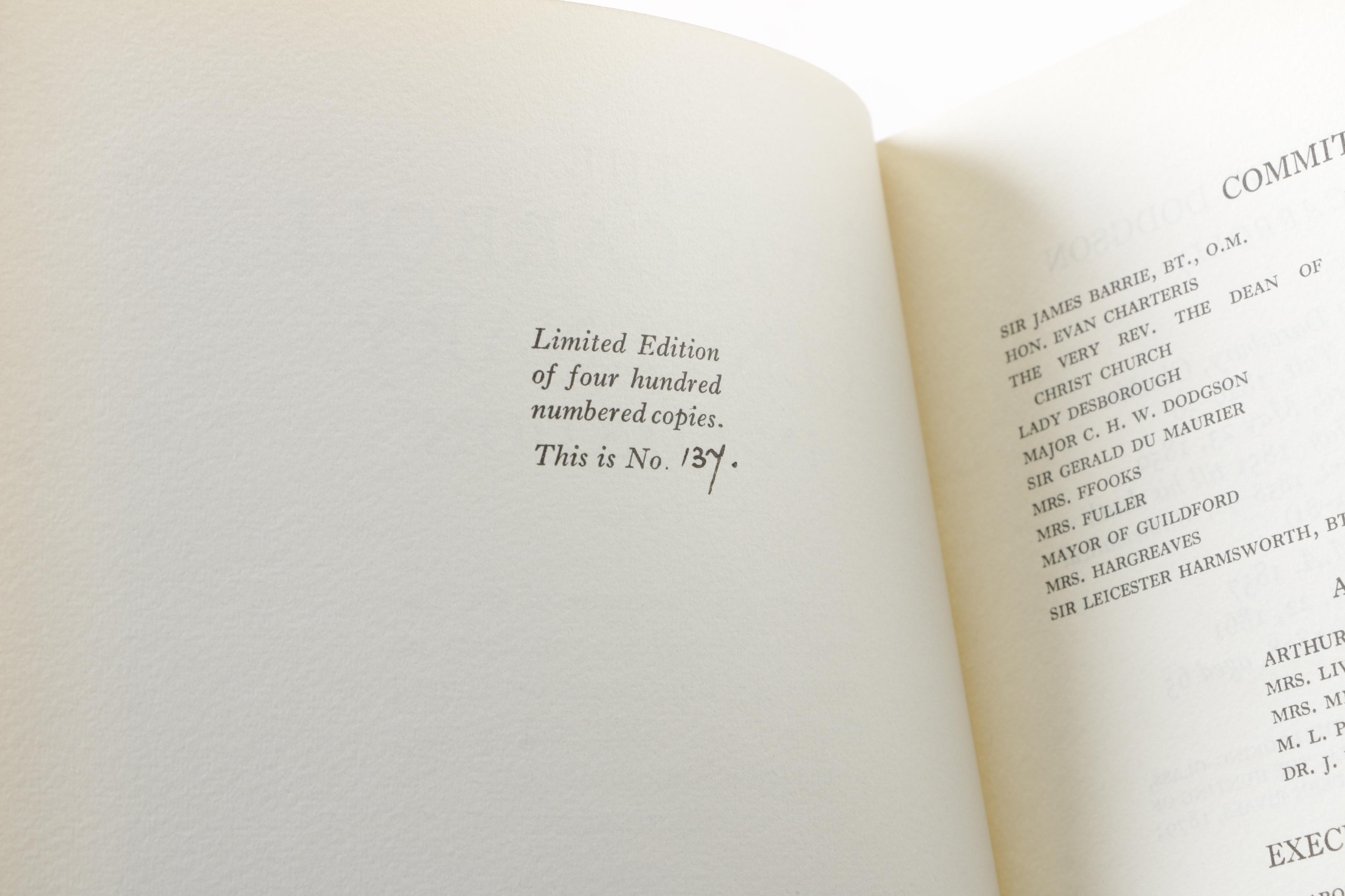 "The Lewis Carroll Centenary in London" with Vintage "Alice" Books