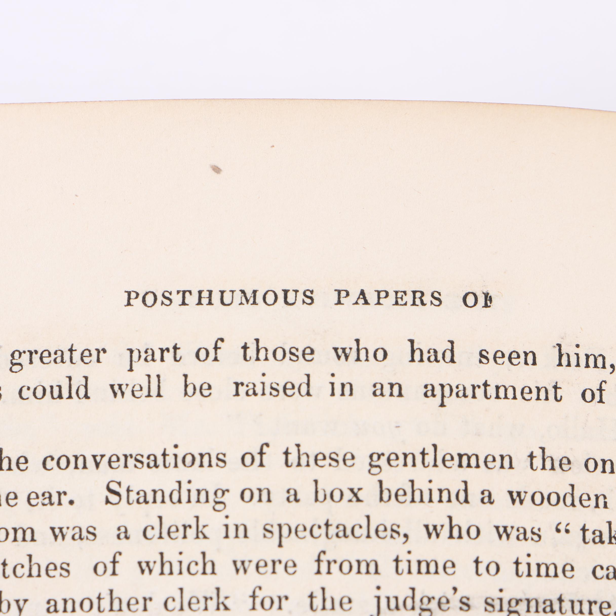 First Edition Early Impression "Pickwick Papers" by Charles Dickens