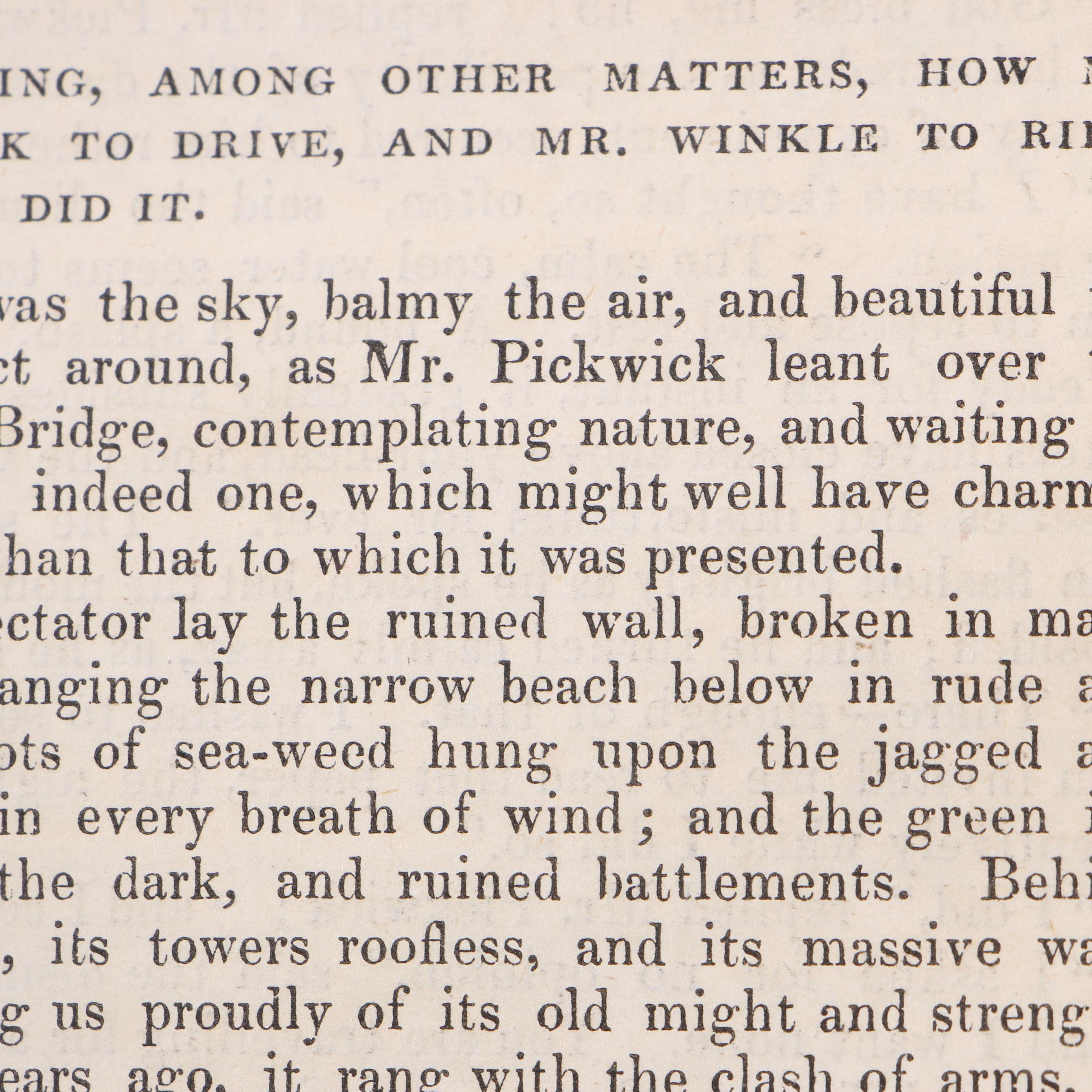 First Edition Early Impression "Pickwick Papers" by Charles Dickens
