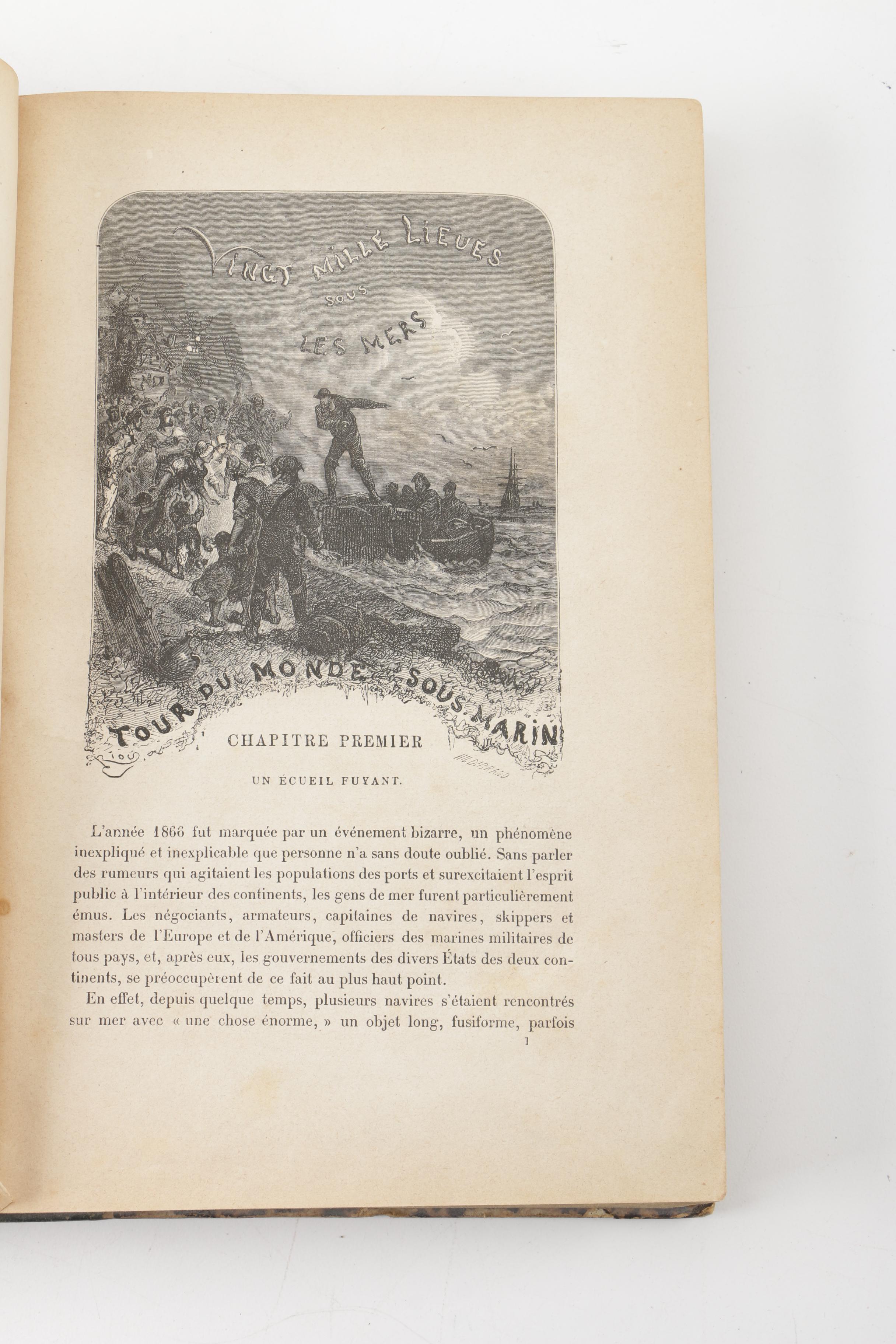 1871 First French Edition "Twenty Thousand Leagues Under the Sea"