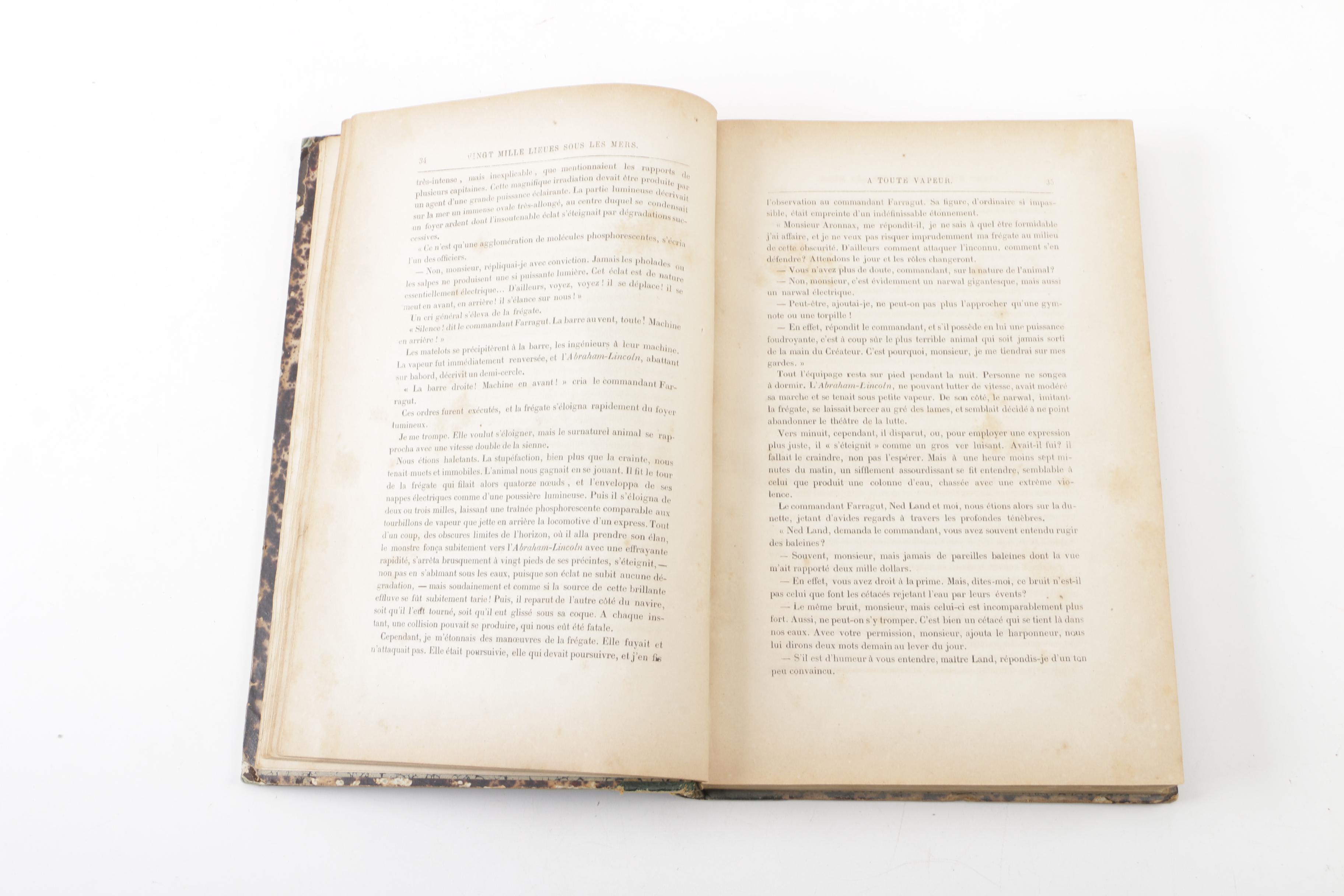 1871 First French Edition "Twenty Thousand Leagues Under the Sea"