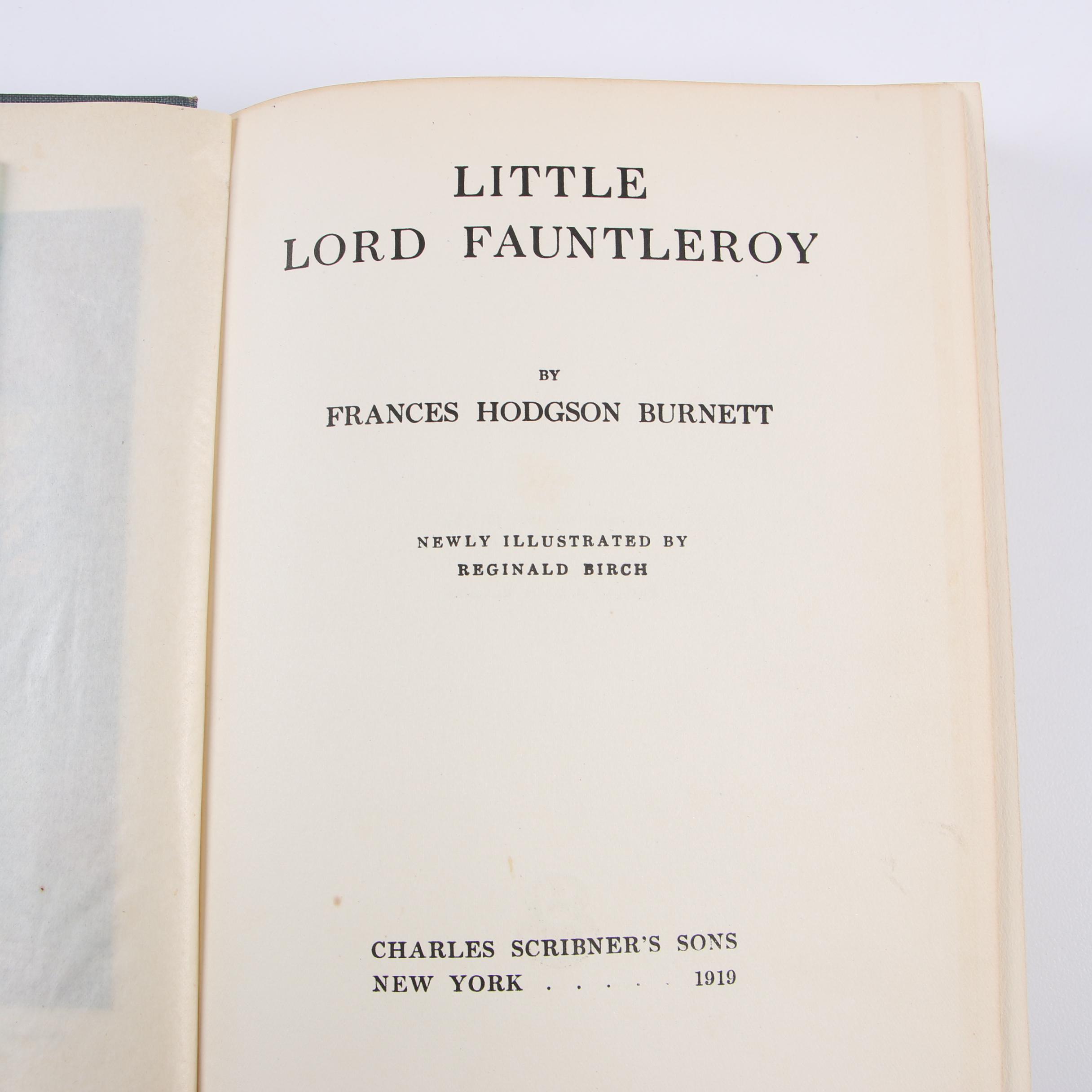 "Little Lord Fauntleroy" and Other Vintage Children's Books