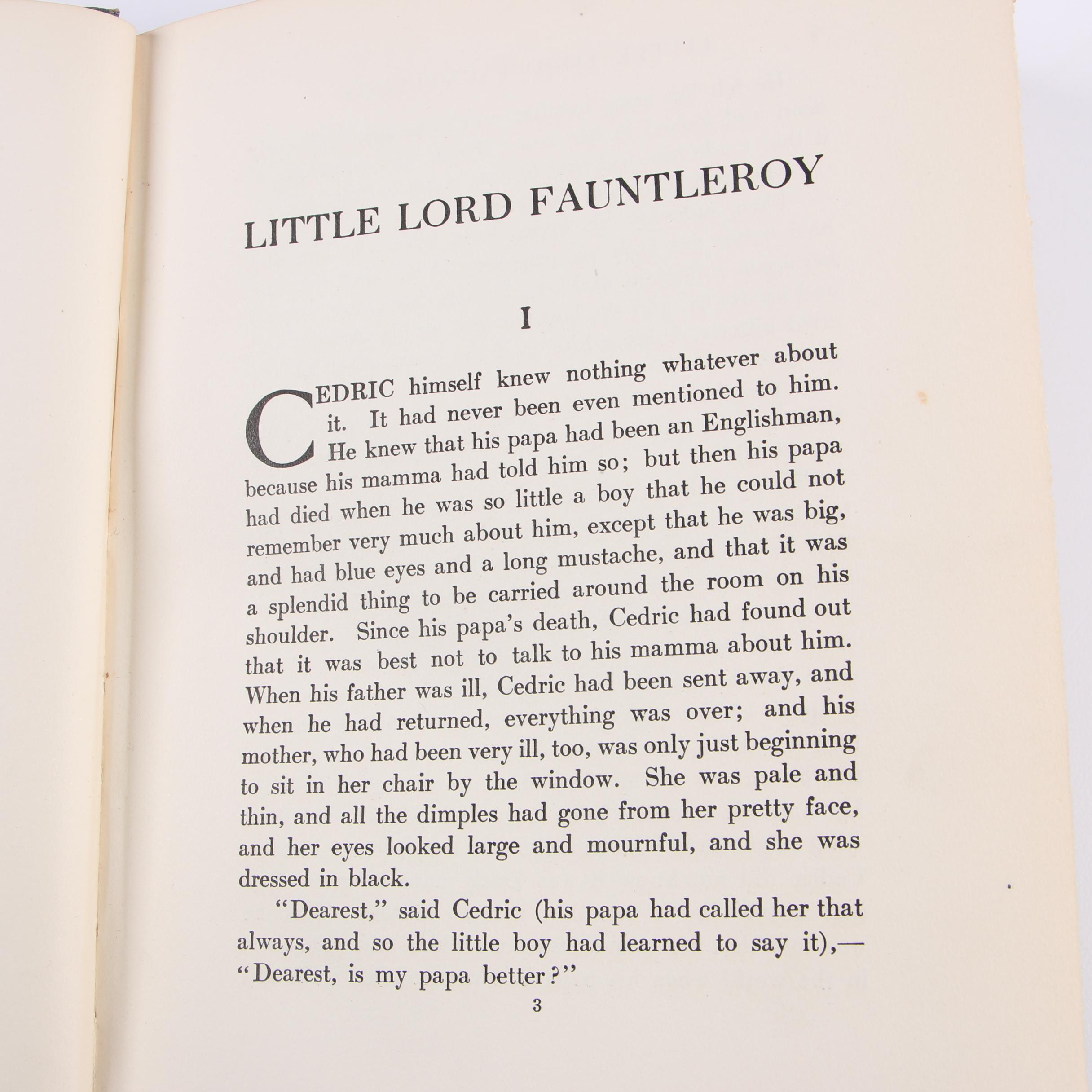 "Little Lord Fauntleroy" and Other Vintage Children's Books