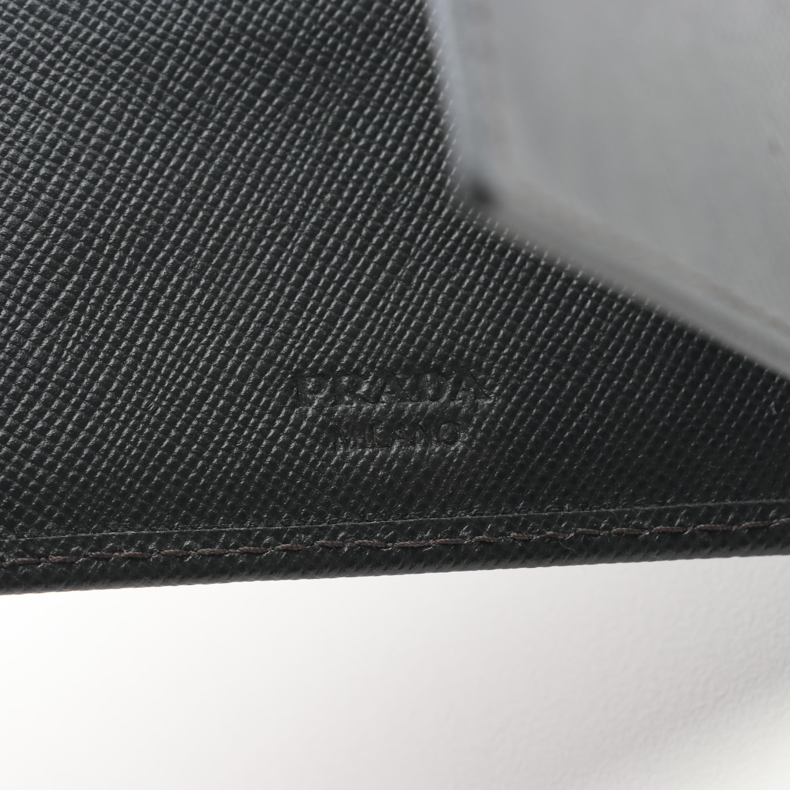 Prada Black Saffiano Leather Bifold Wallet