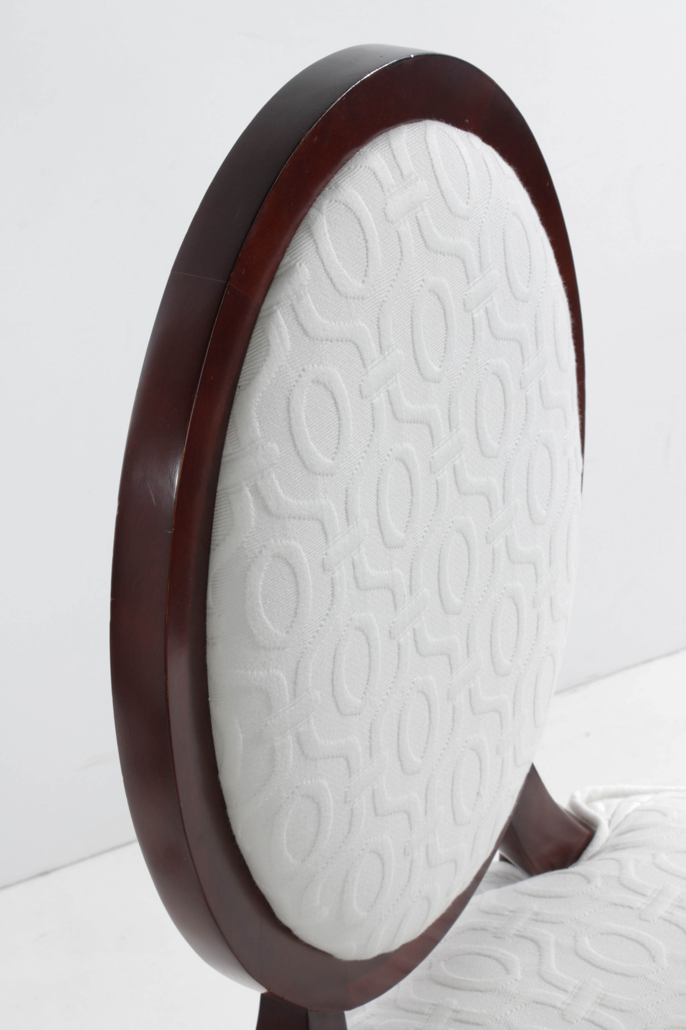 Pair of Contemporary "Barbara Barry Collection" Oval X-Back Side Chairs by Baker