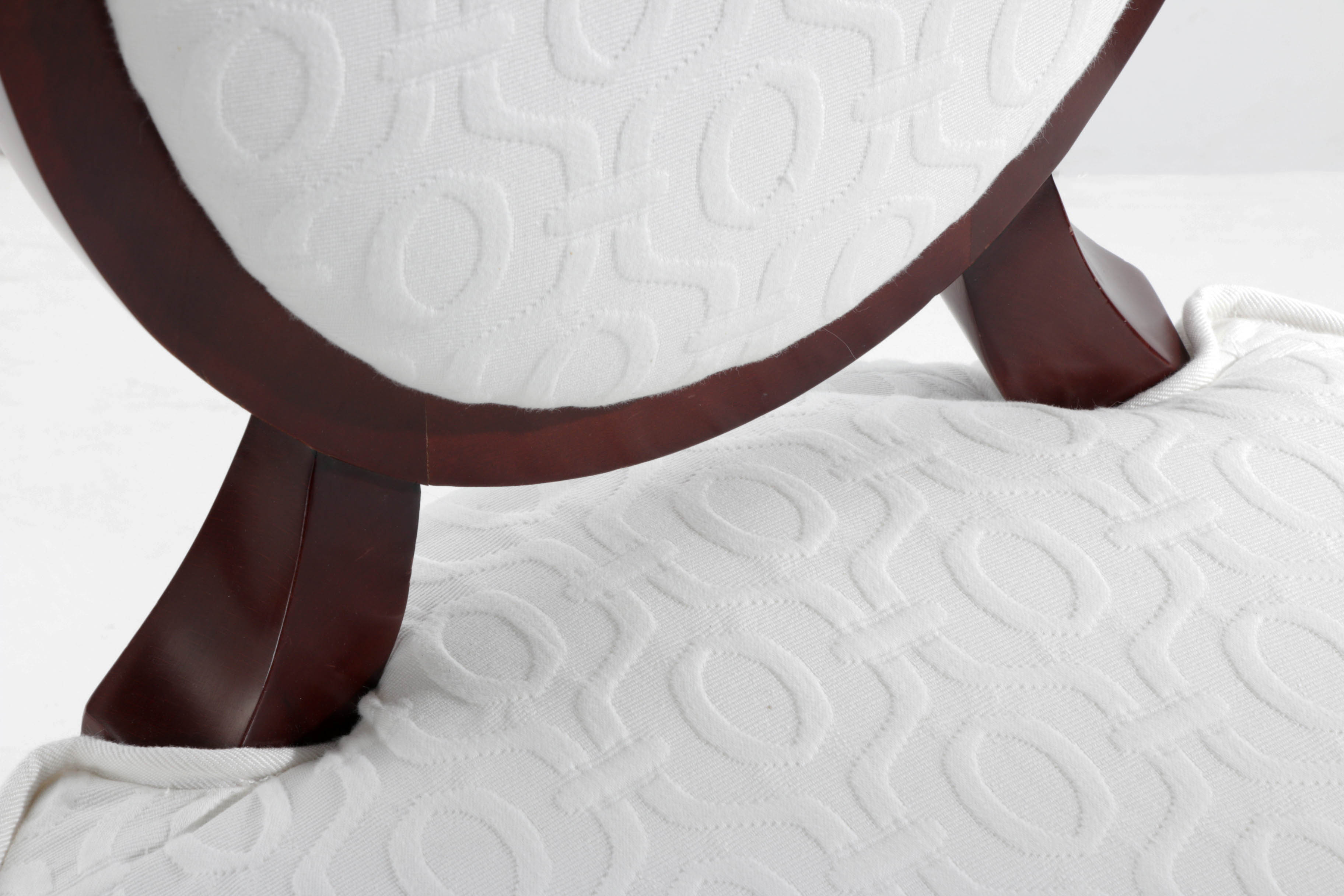 Pair of Contemporary "Barbara Barry Collection" Oval X-Back Side Chairs by Baker