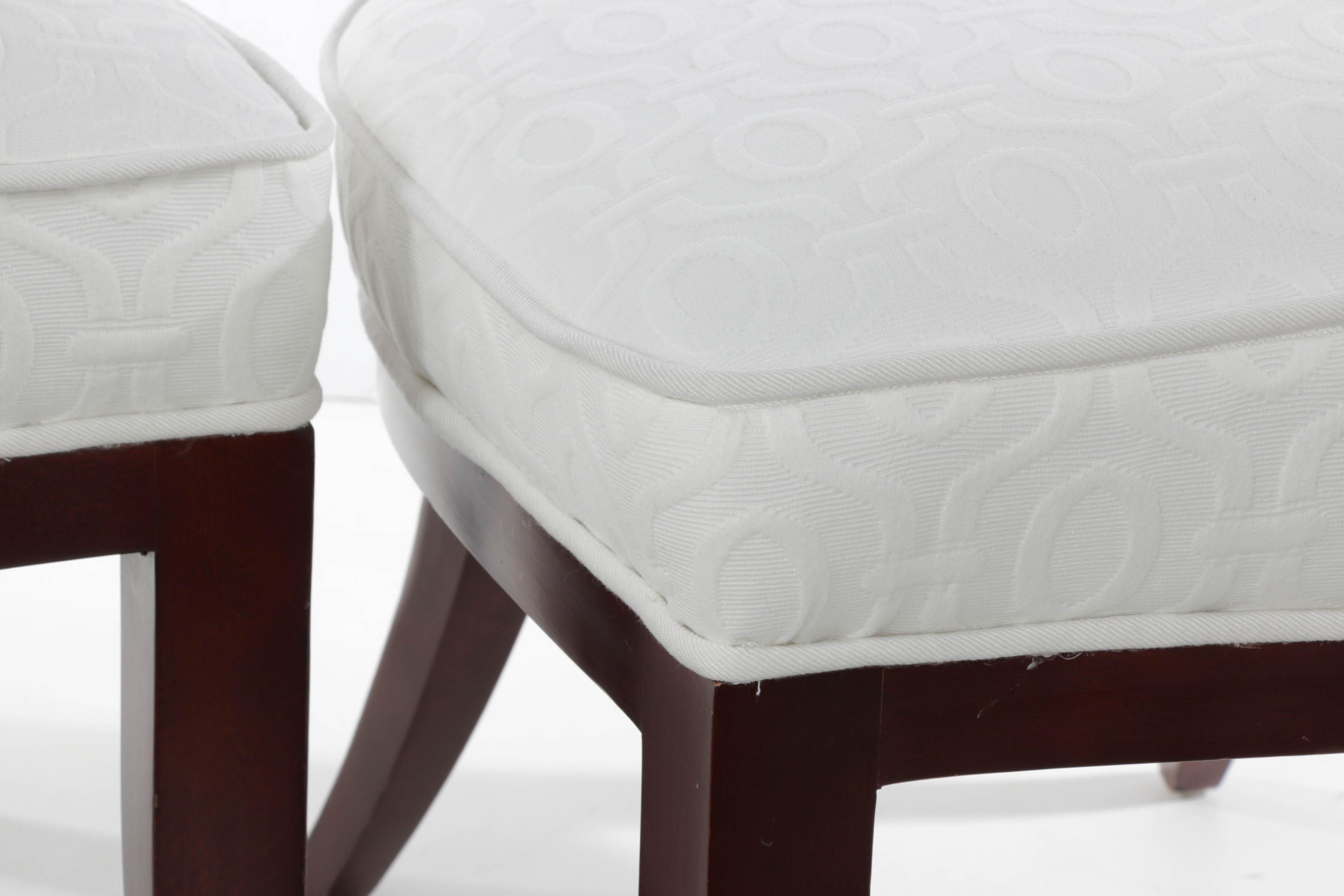 Pair of Contemporary "Barbara Barry Collection" Oval X-Back Side Chairs by Baker