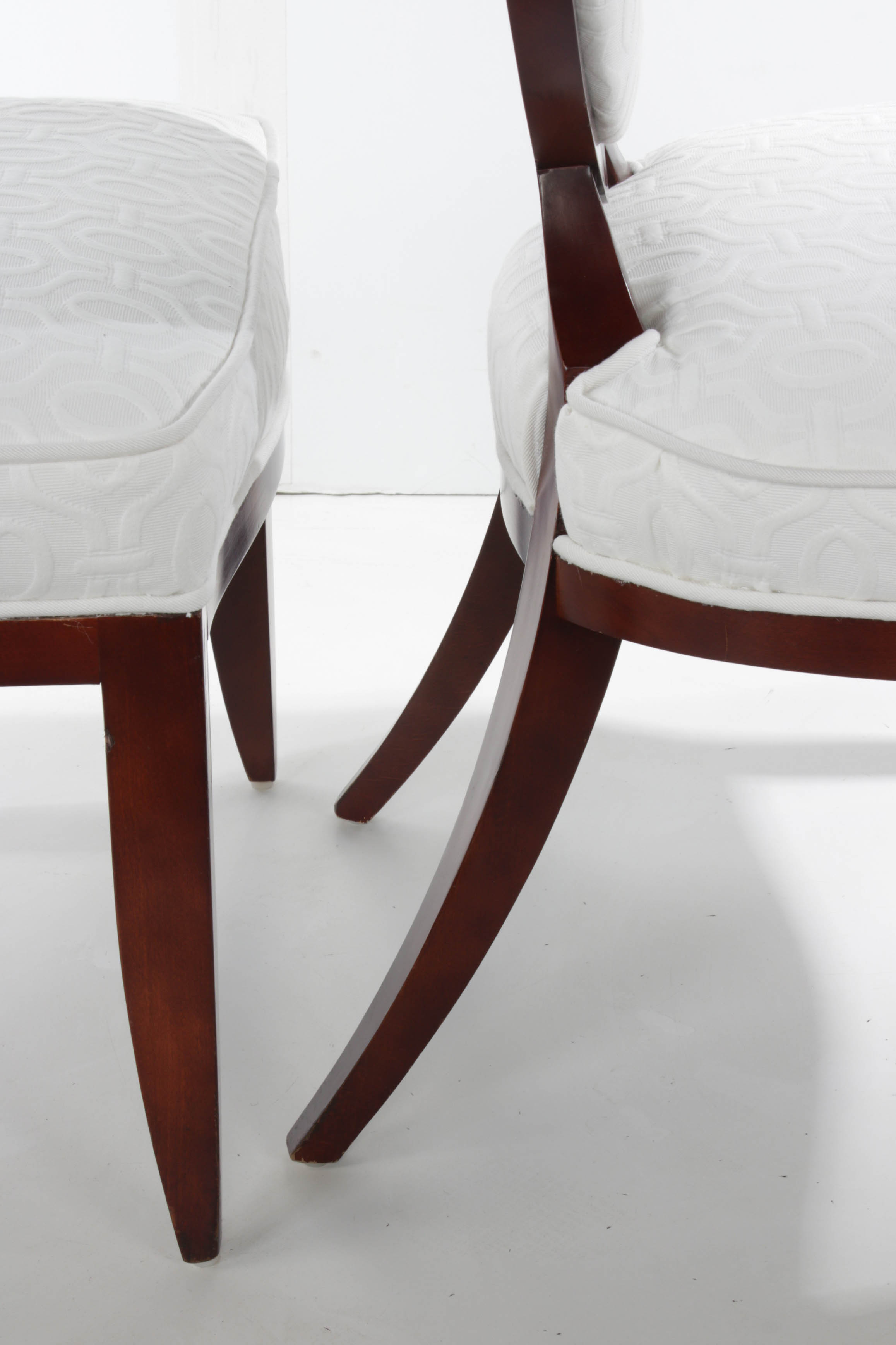 Pair of Contemporary "Barbara Barry Collection" Oval X-Back Side Chairs by Baker