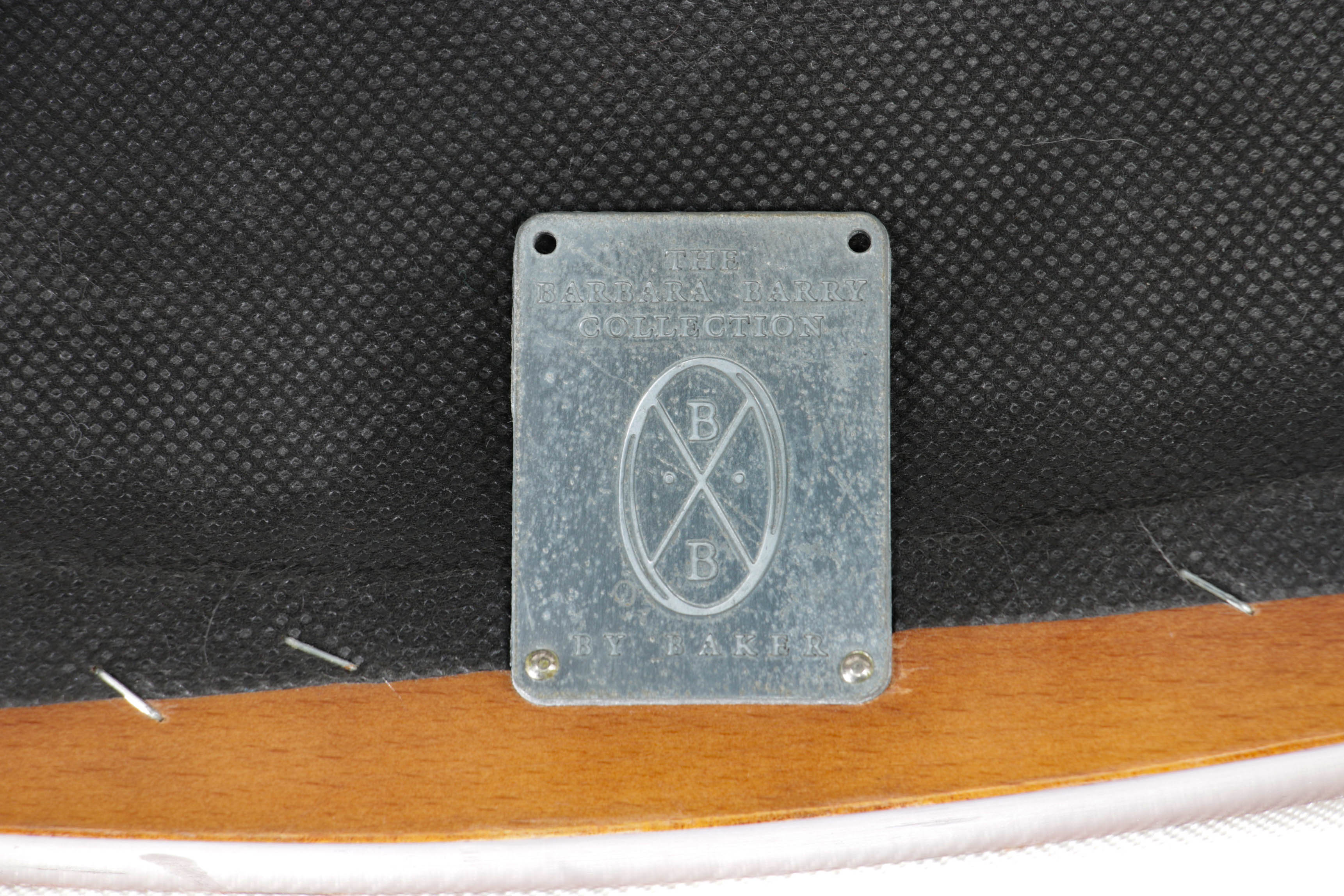 Pair of Contemporary "Barbara Barry Collection" Oval X-Back Side Chairs by Baker