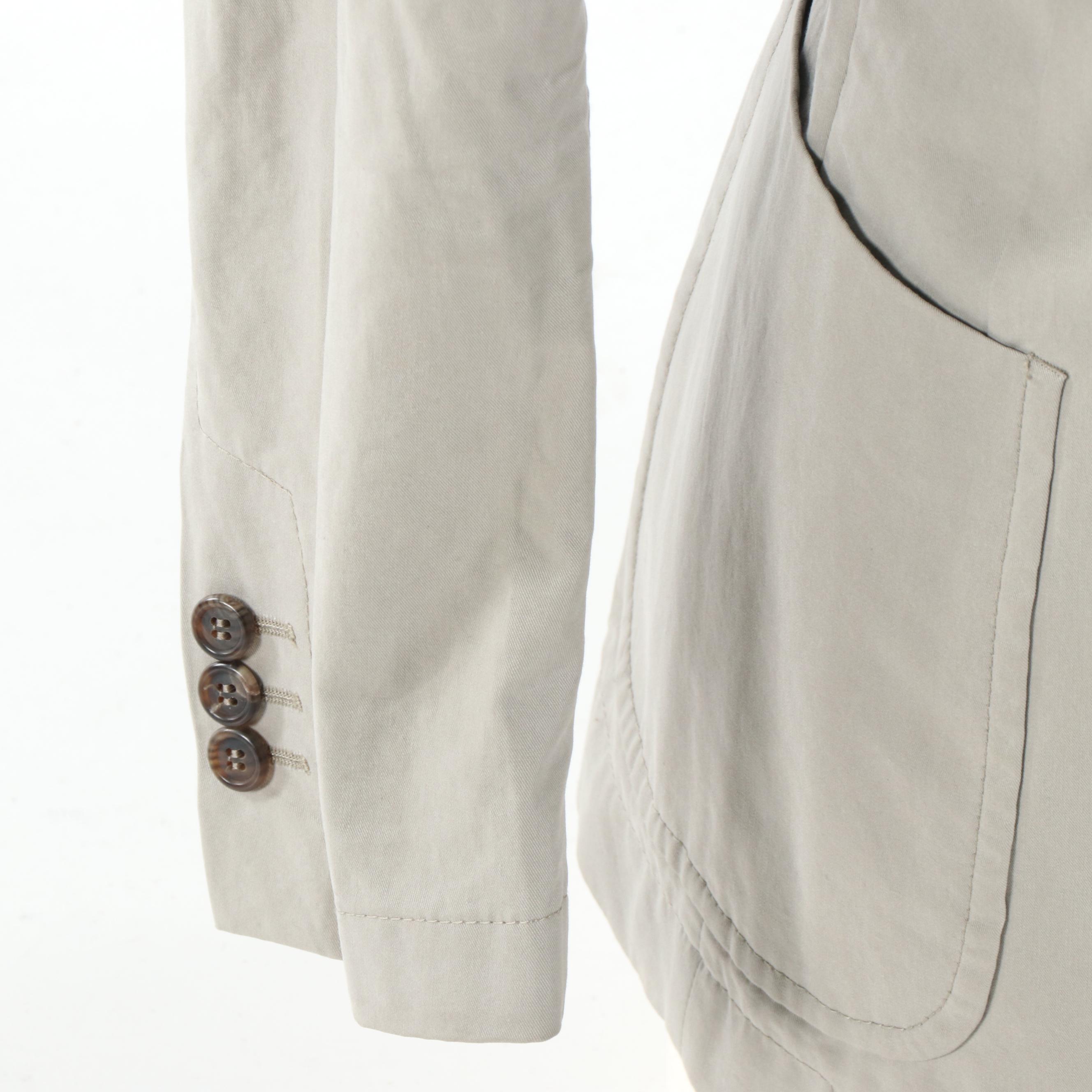 Men's Prada Grey Cotton-Poplin Blazer, Made in Italy