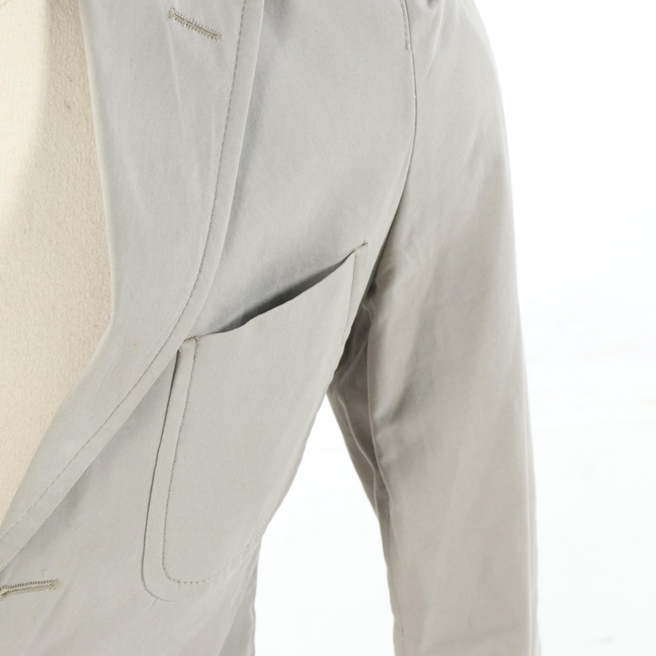 Men's Prada Grey Cotton-Poplin Blazer, Made in Italy