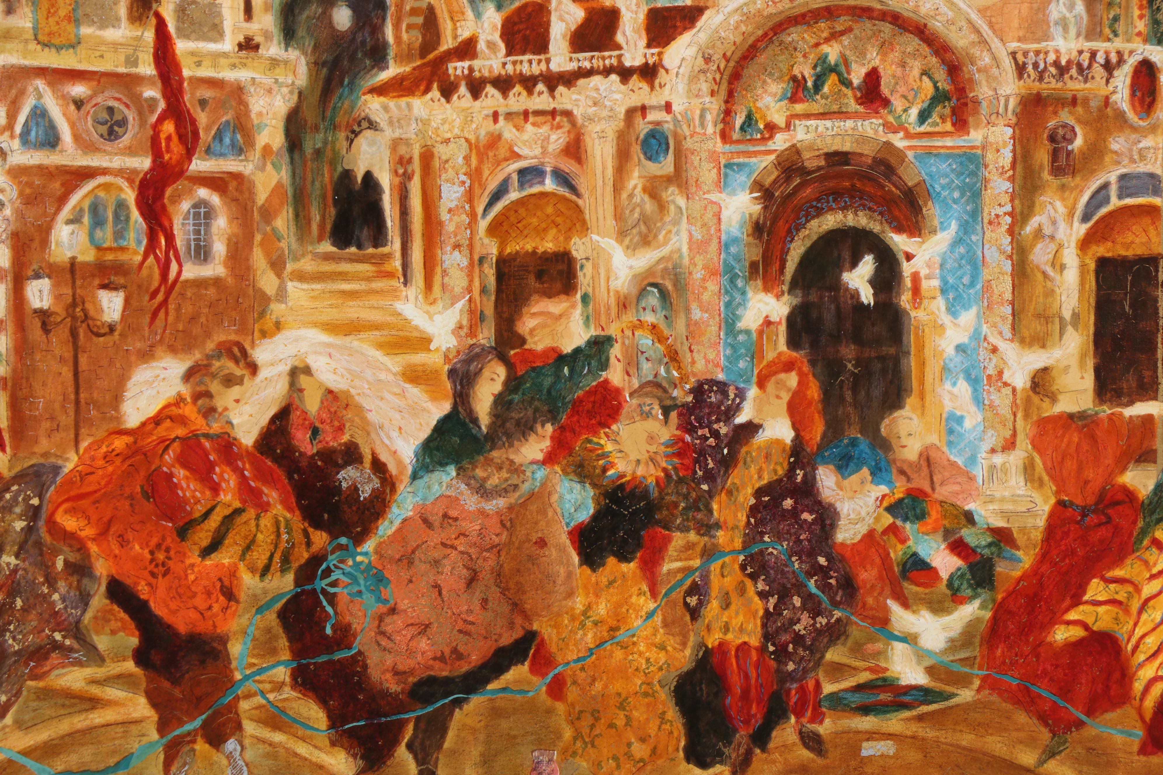 Roy Fairchild-Woodard Embellished Serigraph "Big Blue Sky"