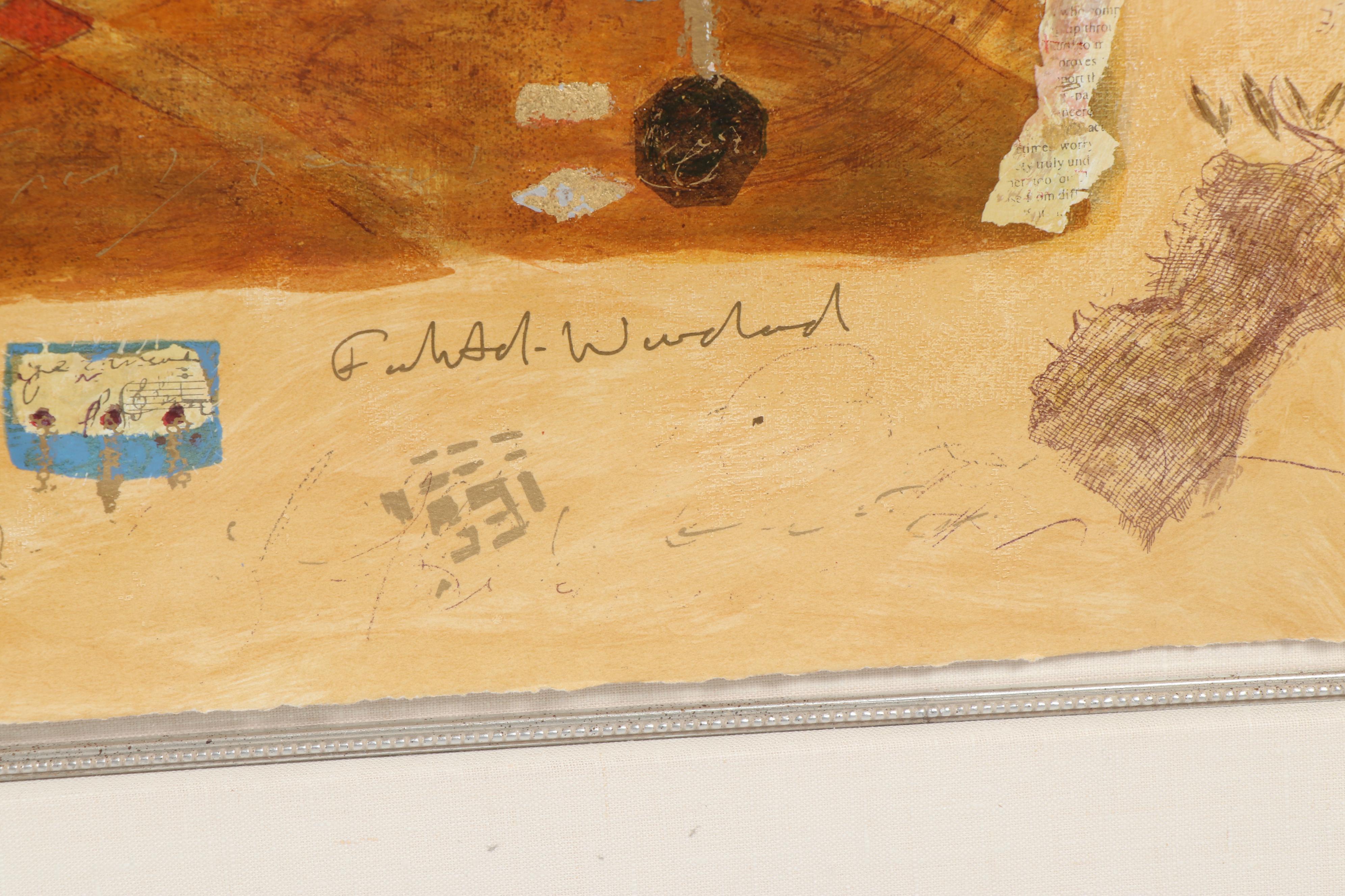 Roy Fairchild-Woodard Embellished Serigraph "Big Blue Sky"