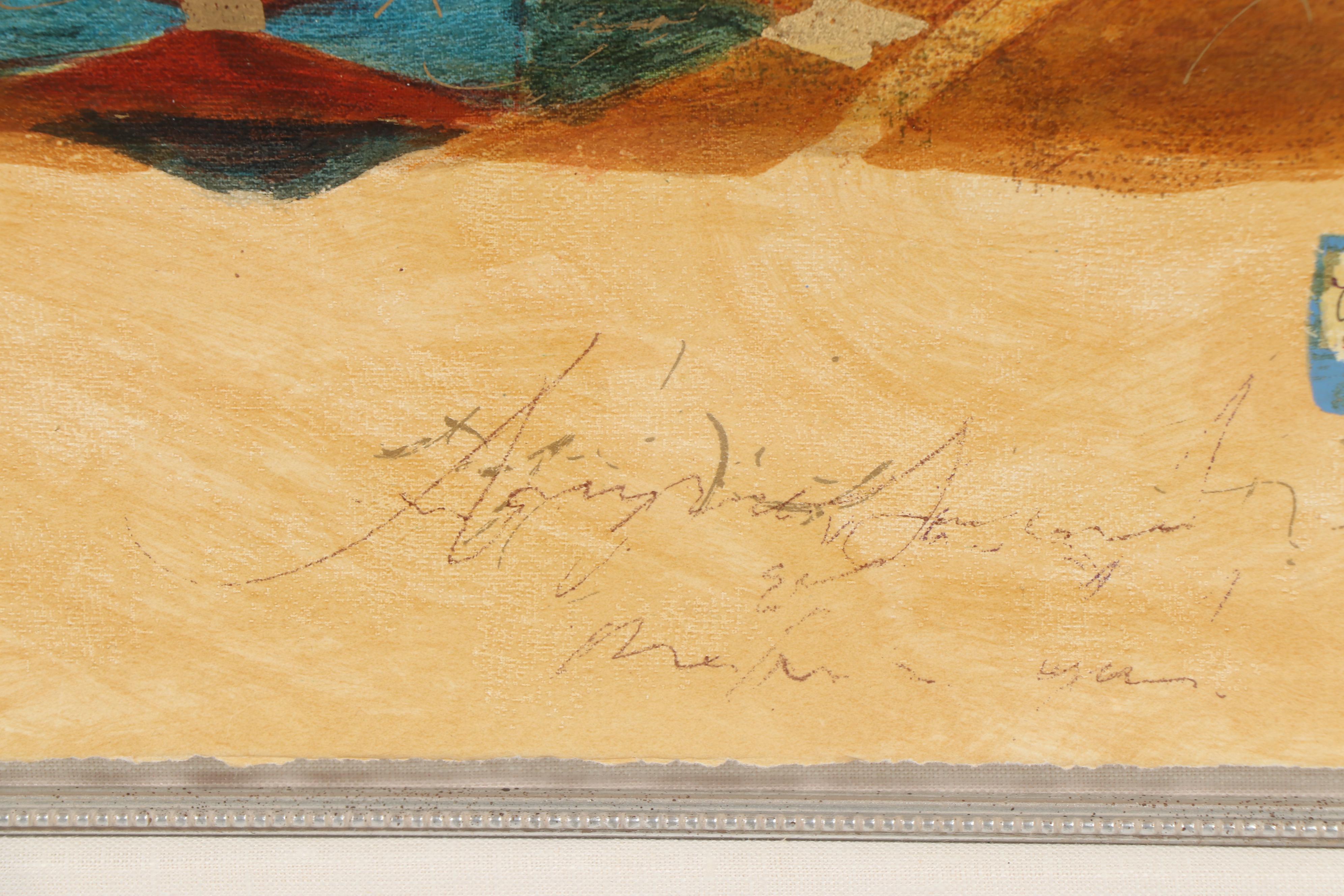 Roy Fairchild-Woodard Embellished Serigraph "Big Blue Sky"