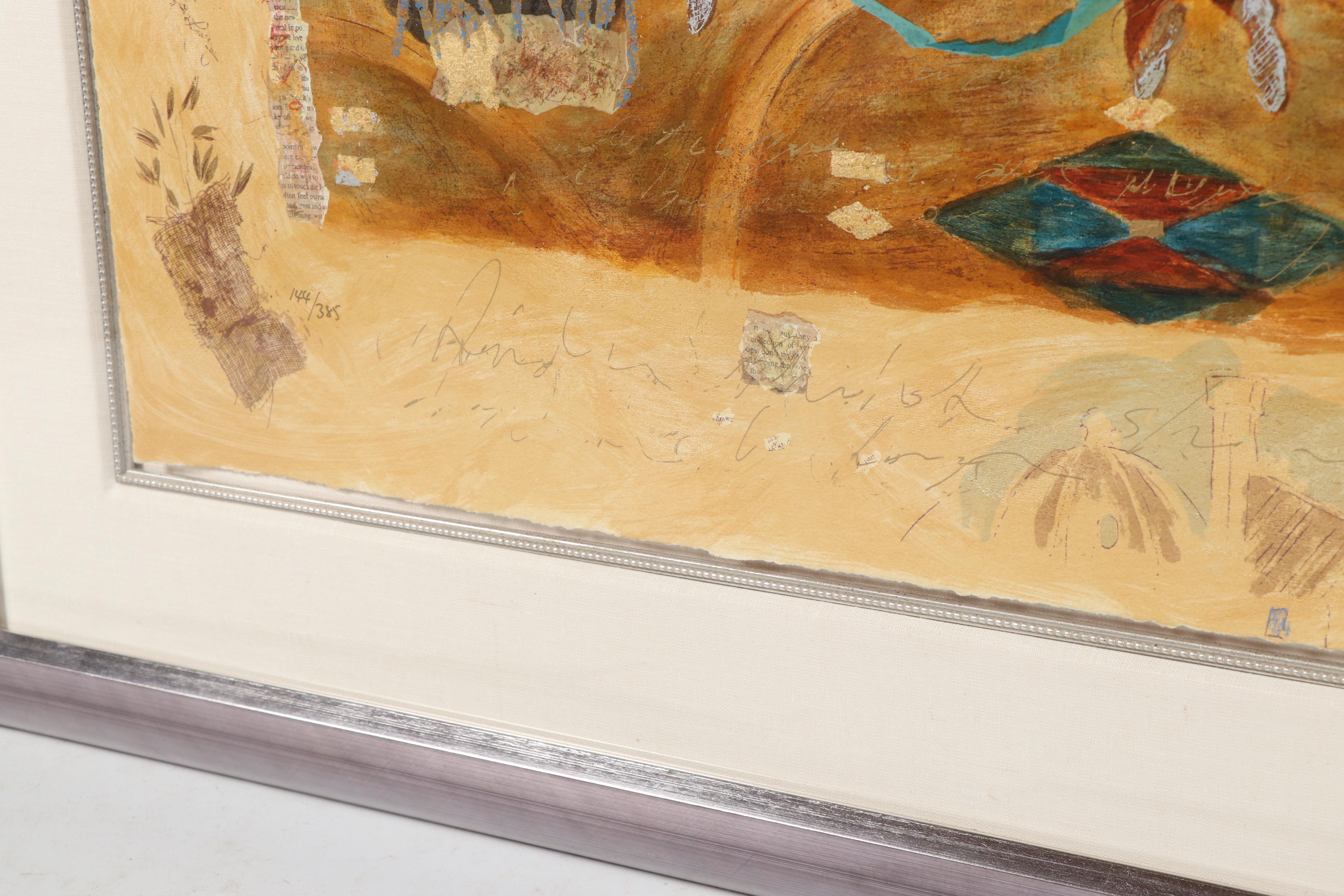 Roy Fairchild-Woodard Embellished Serigraph "Big Blue Sky"