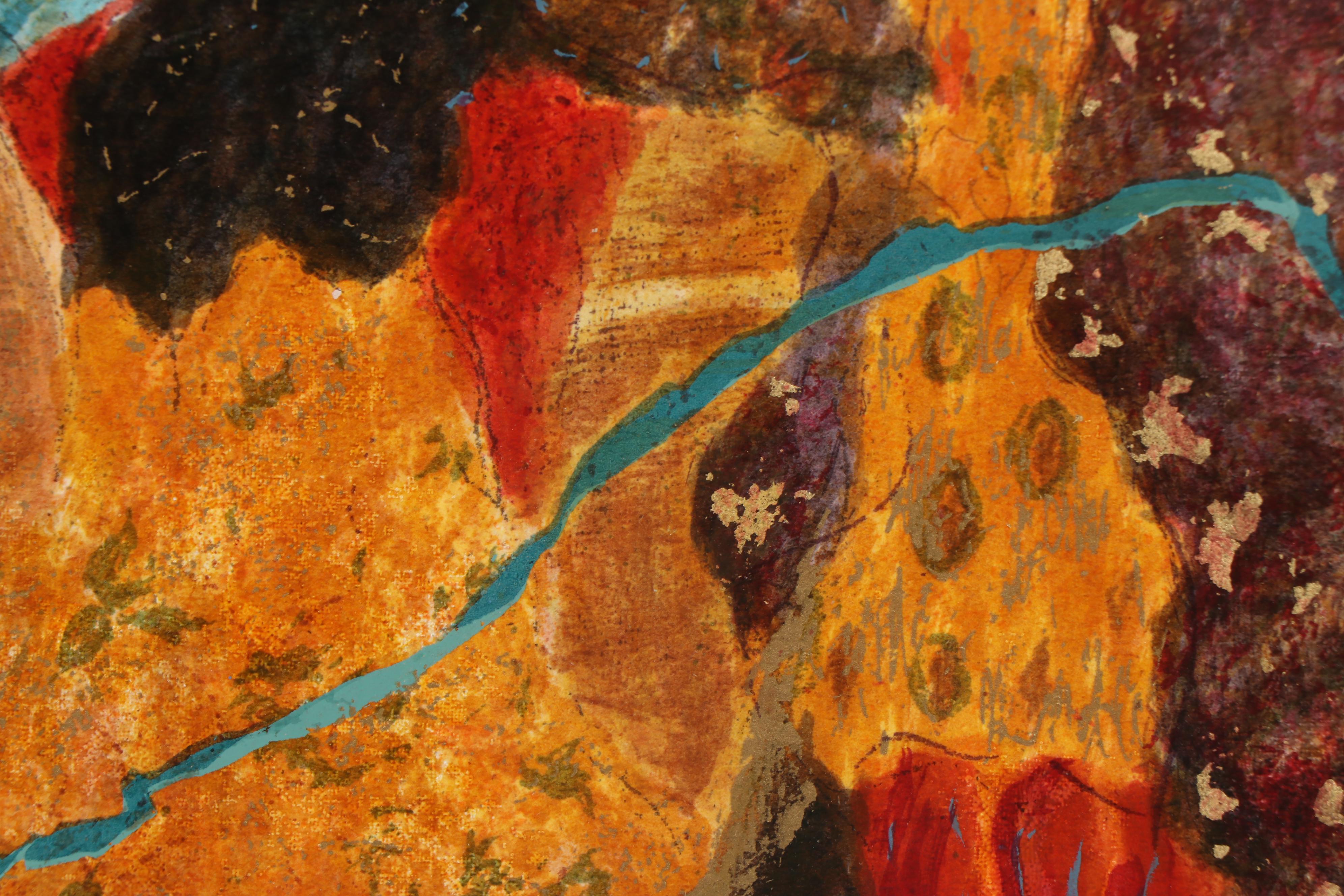 Roy Fairchild-Woodard Embellished Serigraph "Big Blue Sky"