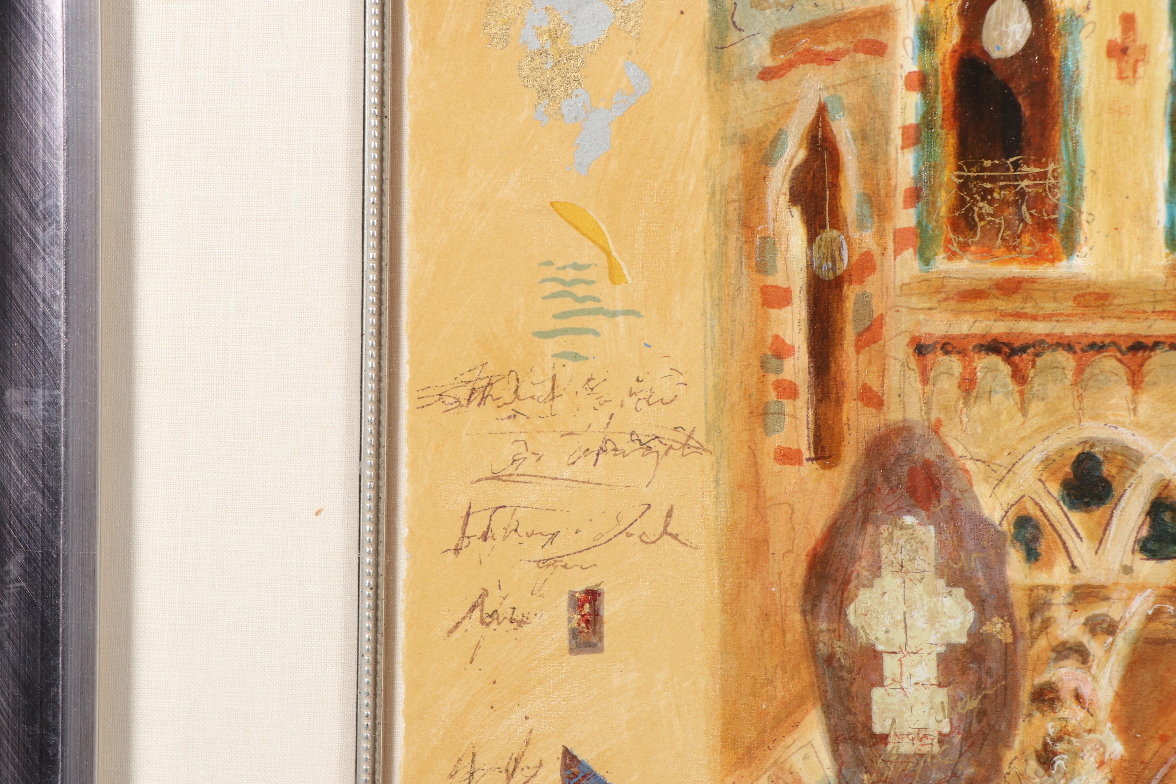 Roy Fairchild-Woodard Embellished Serigraph "Big Blue Sky"