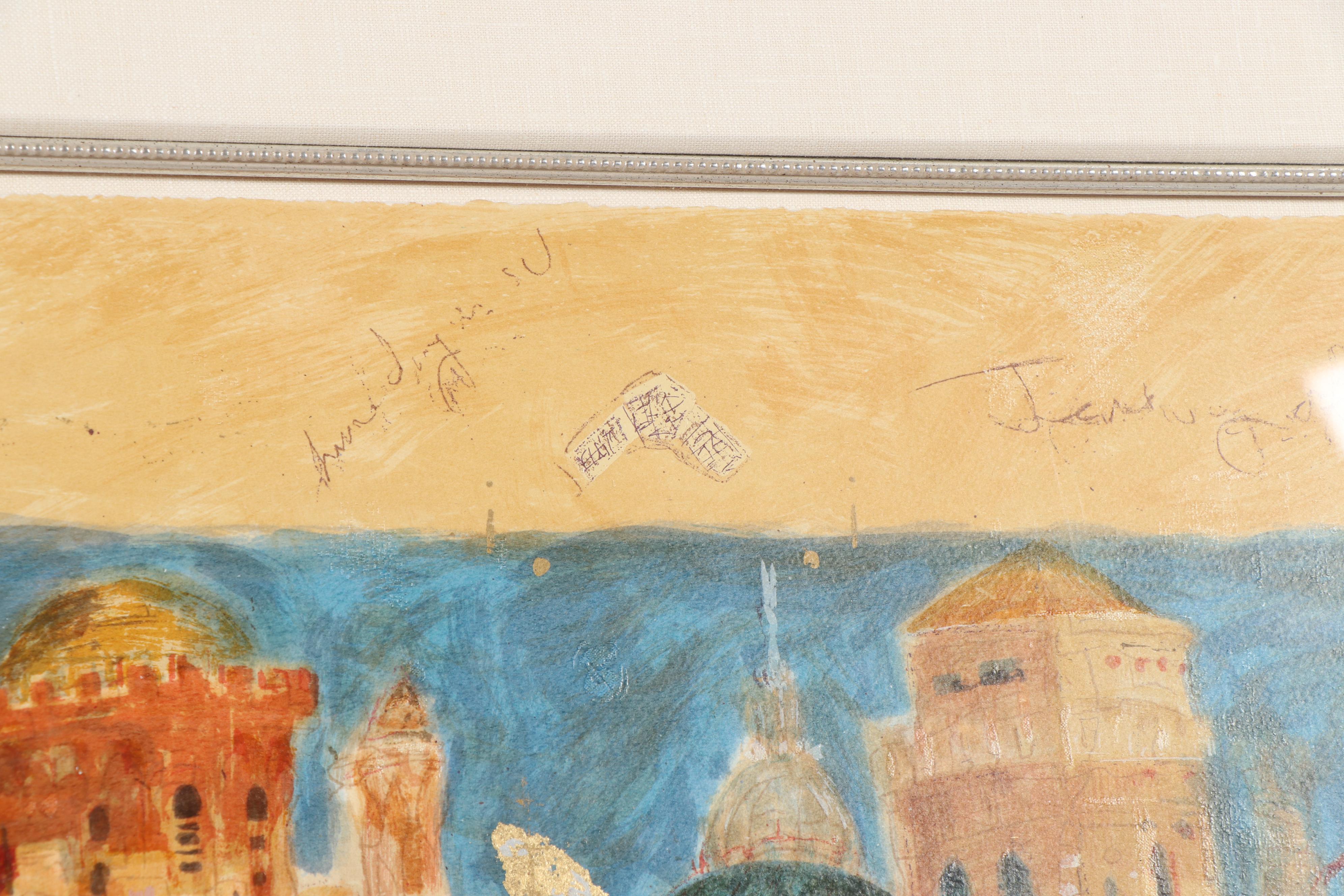 Roy Fairchild-Woodard Embellished Serigraph "Big Blue Sky"