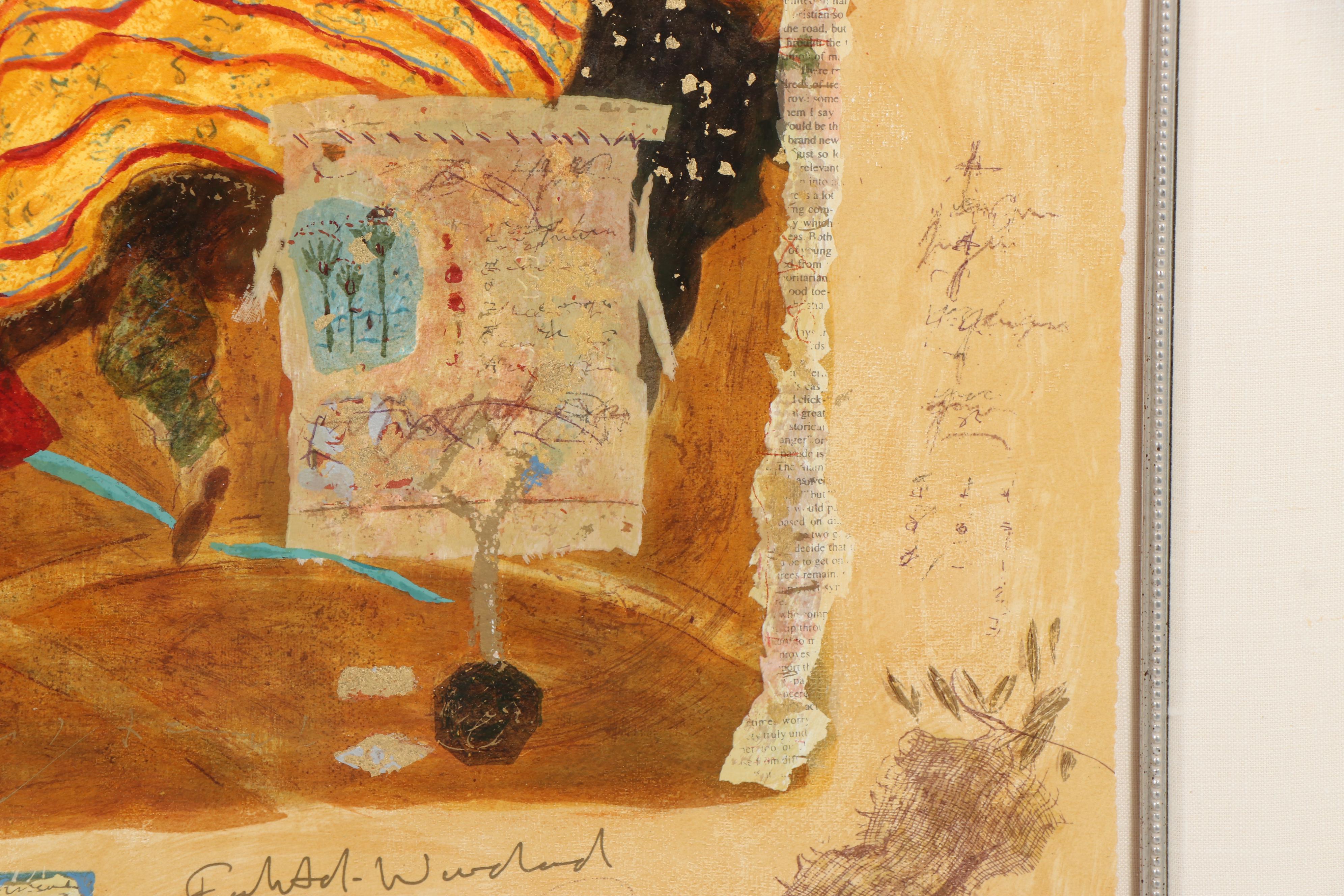 Roy Fairchild-Woodard Embellished Serigraph "Big Blue Sky"