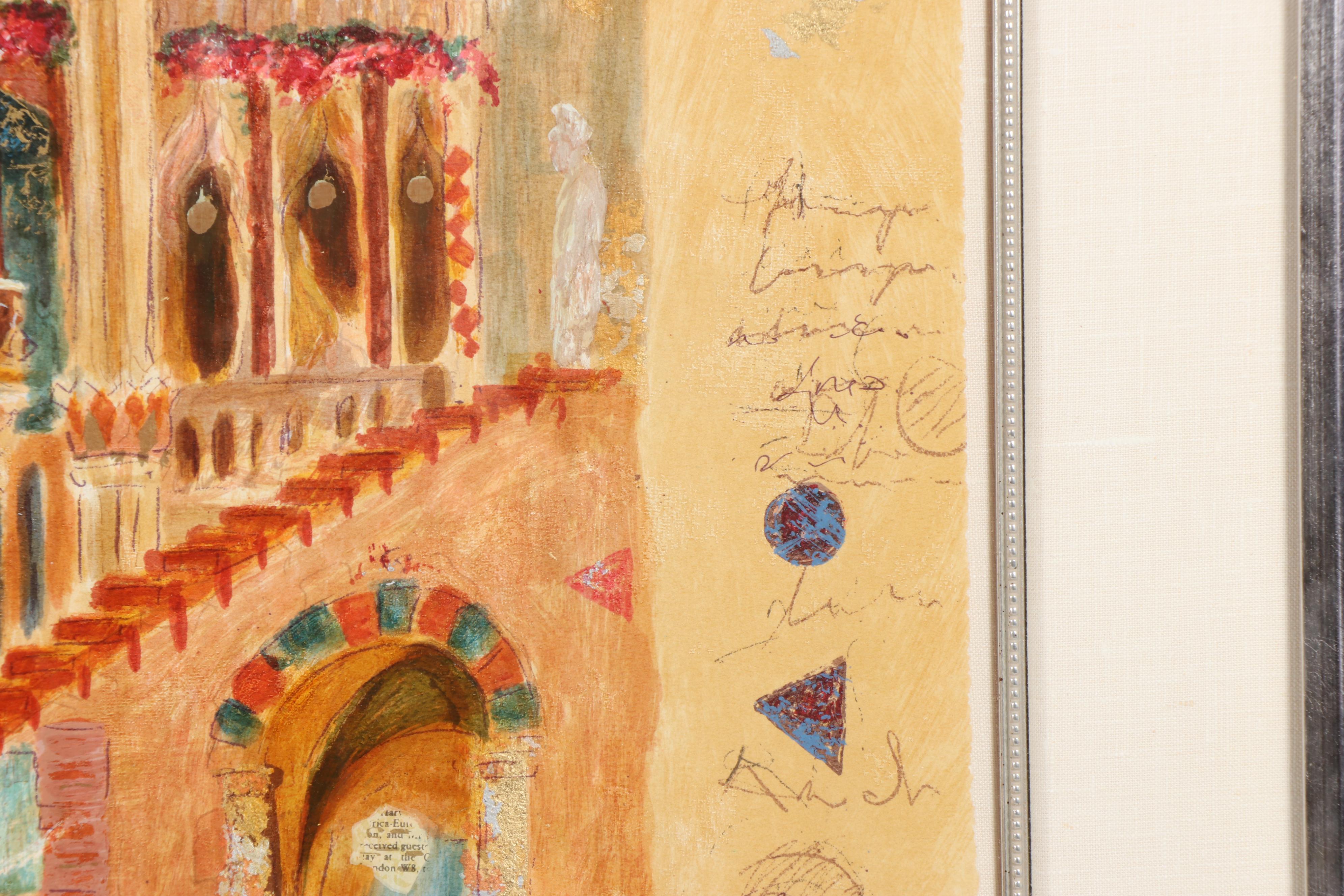 Roy Fairchild-Woodard Embellished Serigraph "Big Blue Sky"