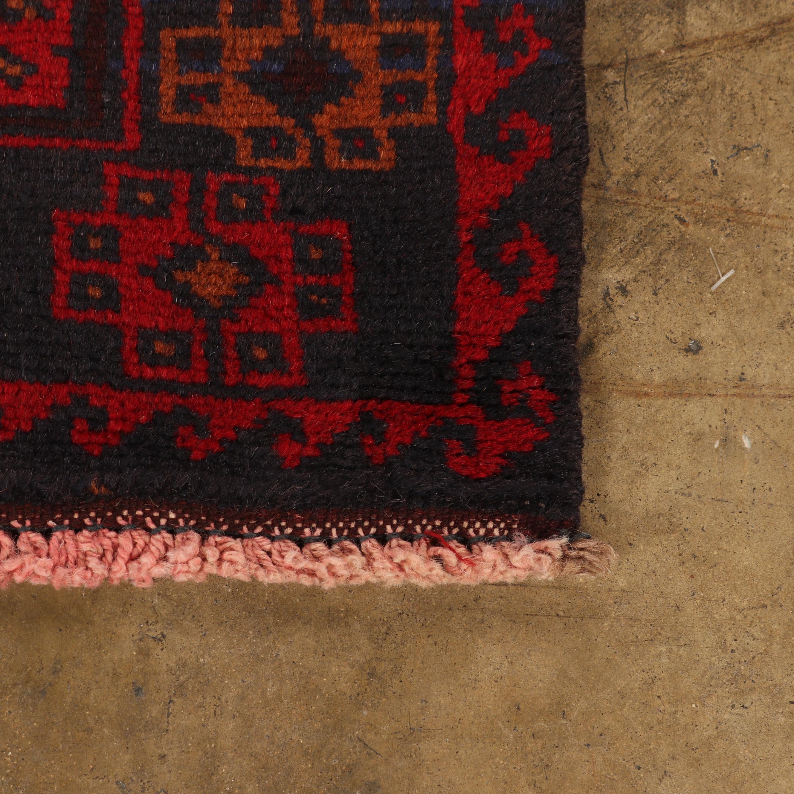 Hand-Knotted Pakistani Baluch Prayer Rug