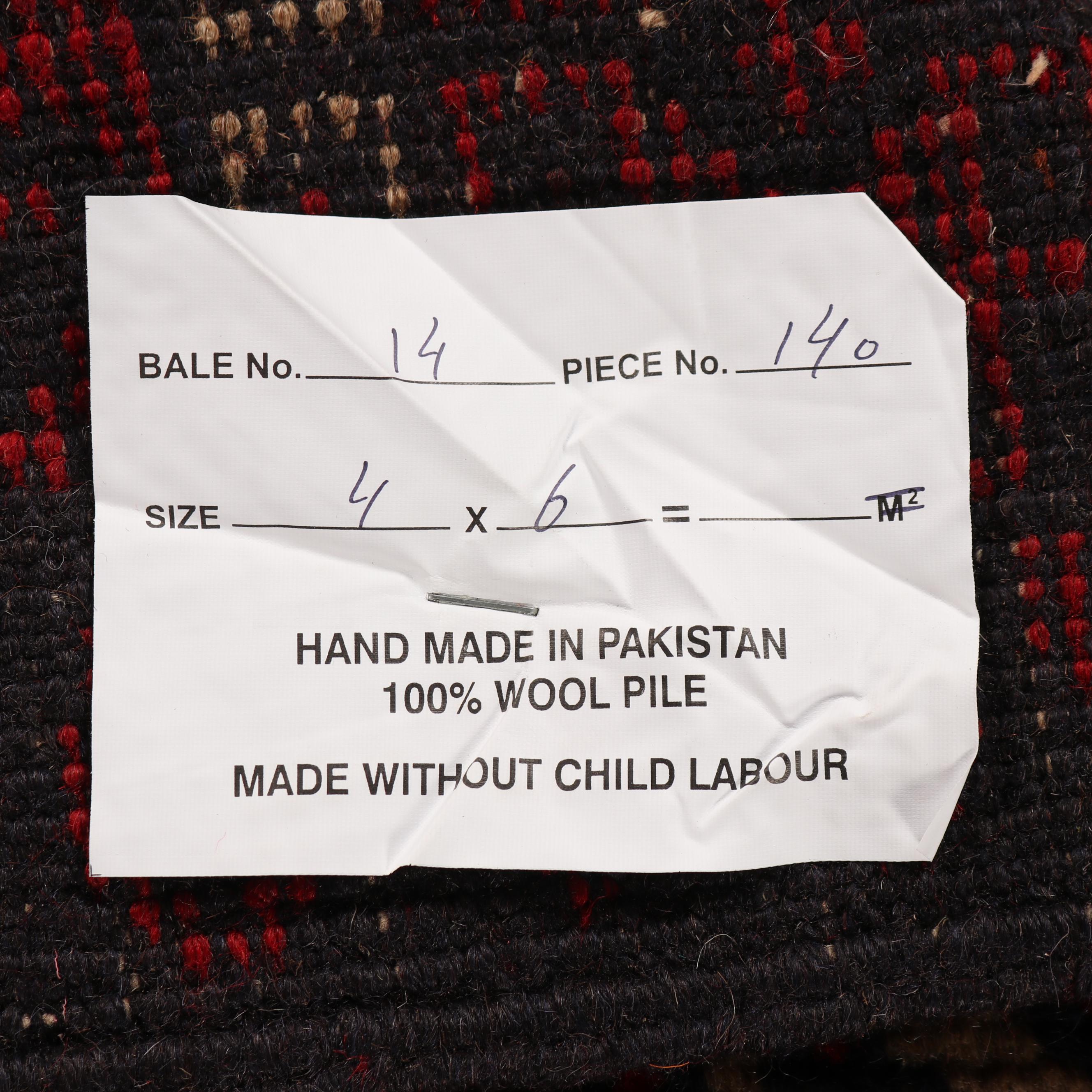 Hand-Knotted Pakistani Baluch Prayer Rug