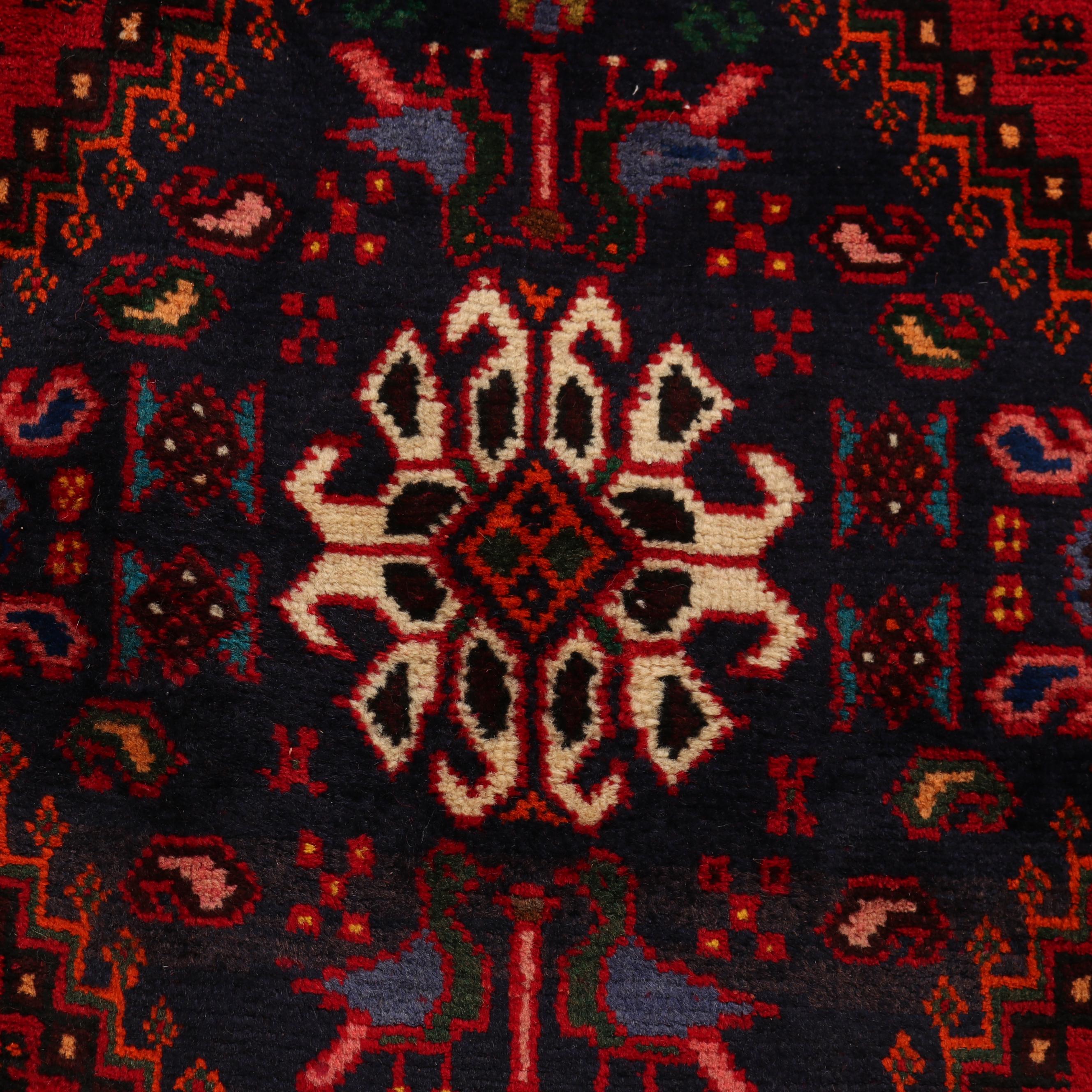 Hand-Knotted Persian Qashqai Wool Rug