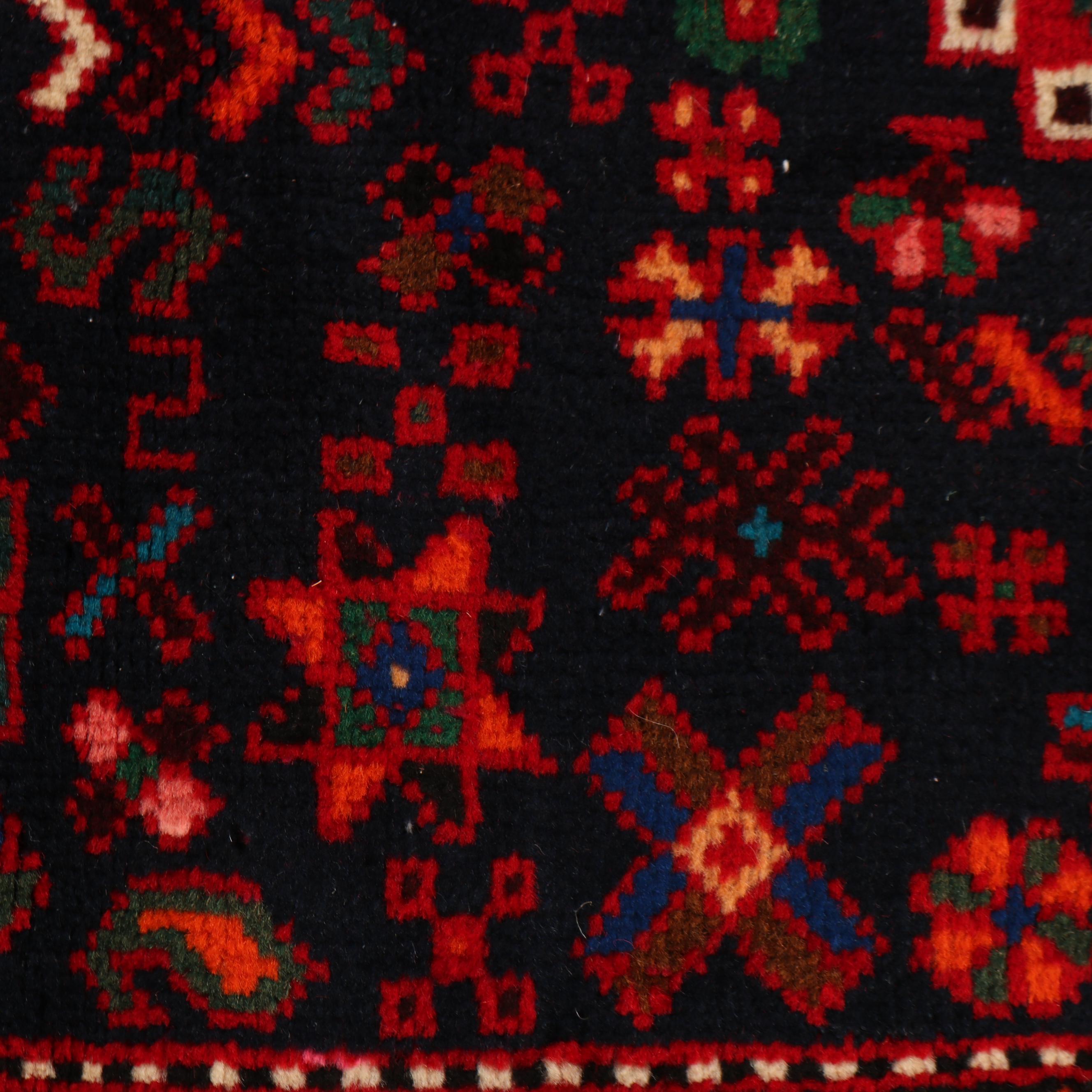 Hand-Knotted Persian Qashqai Wool Rug