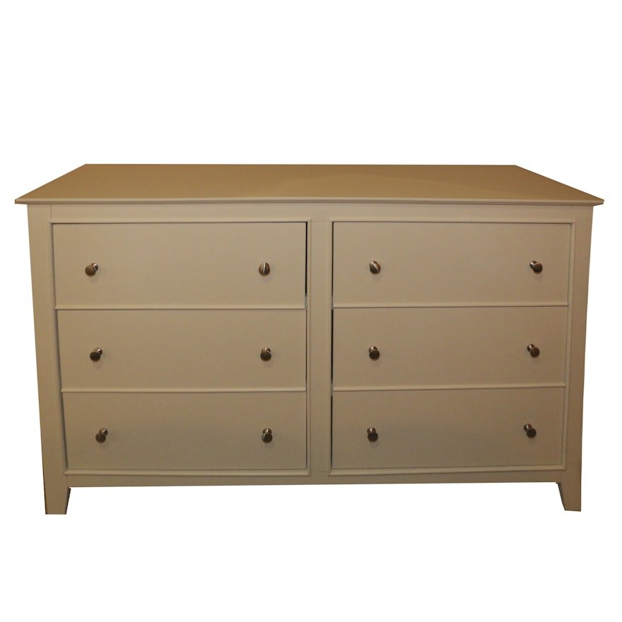 White Laminate Chest of Drawers, 21st Century