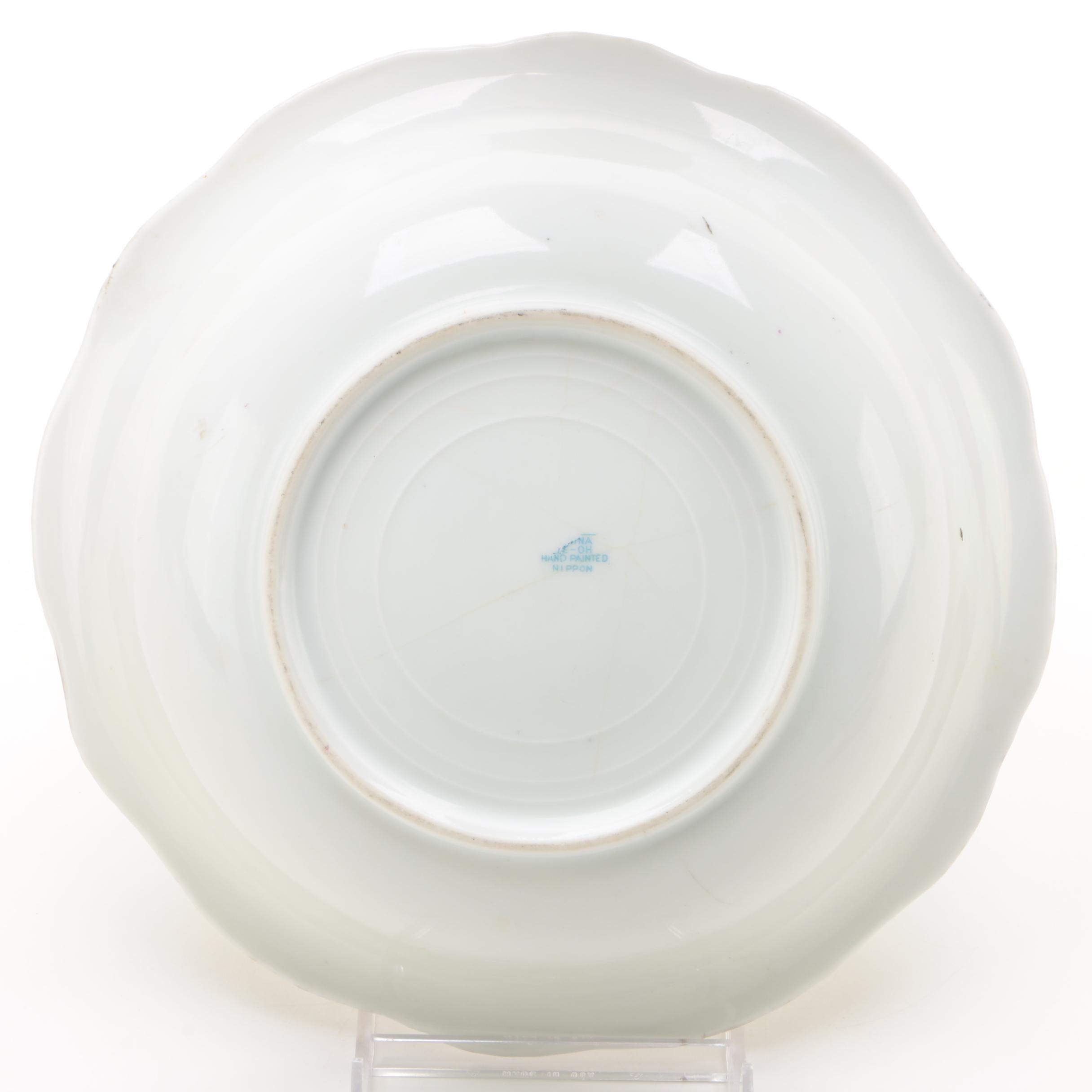 Royal Kinran and Te-Oh Hand-Painted Nippon Porcelain Bowls, Early 20th Century