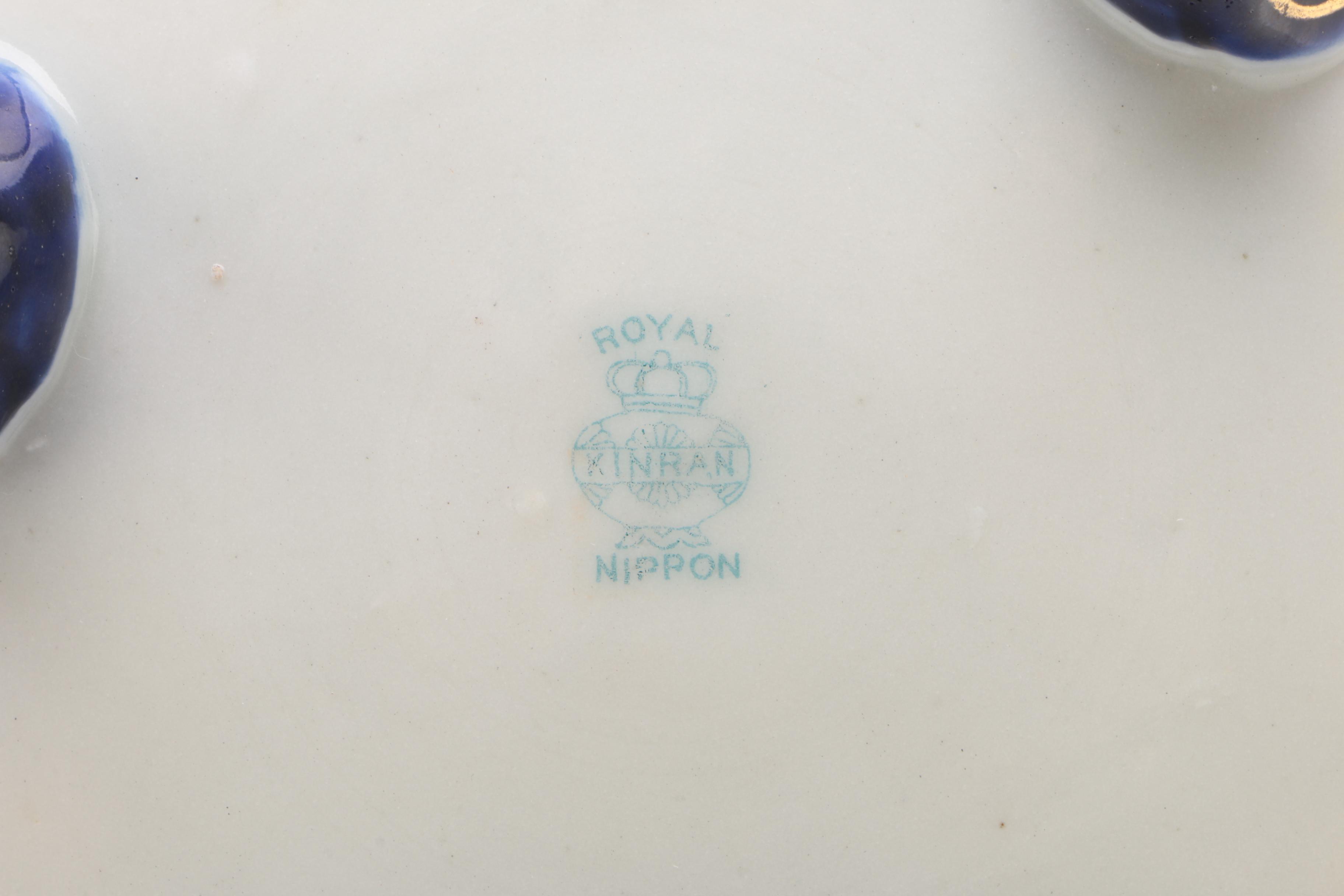 Royal Kinran and Te-Oh Hand-Painted Nippon Porcelain Bowls, Early 20th Century