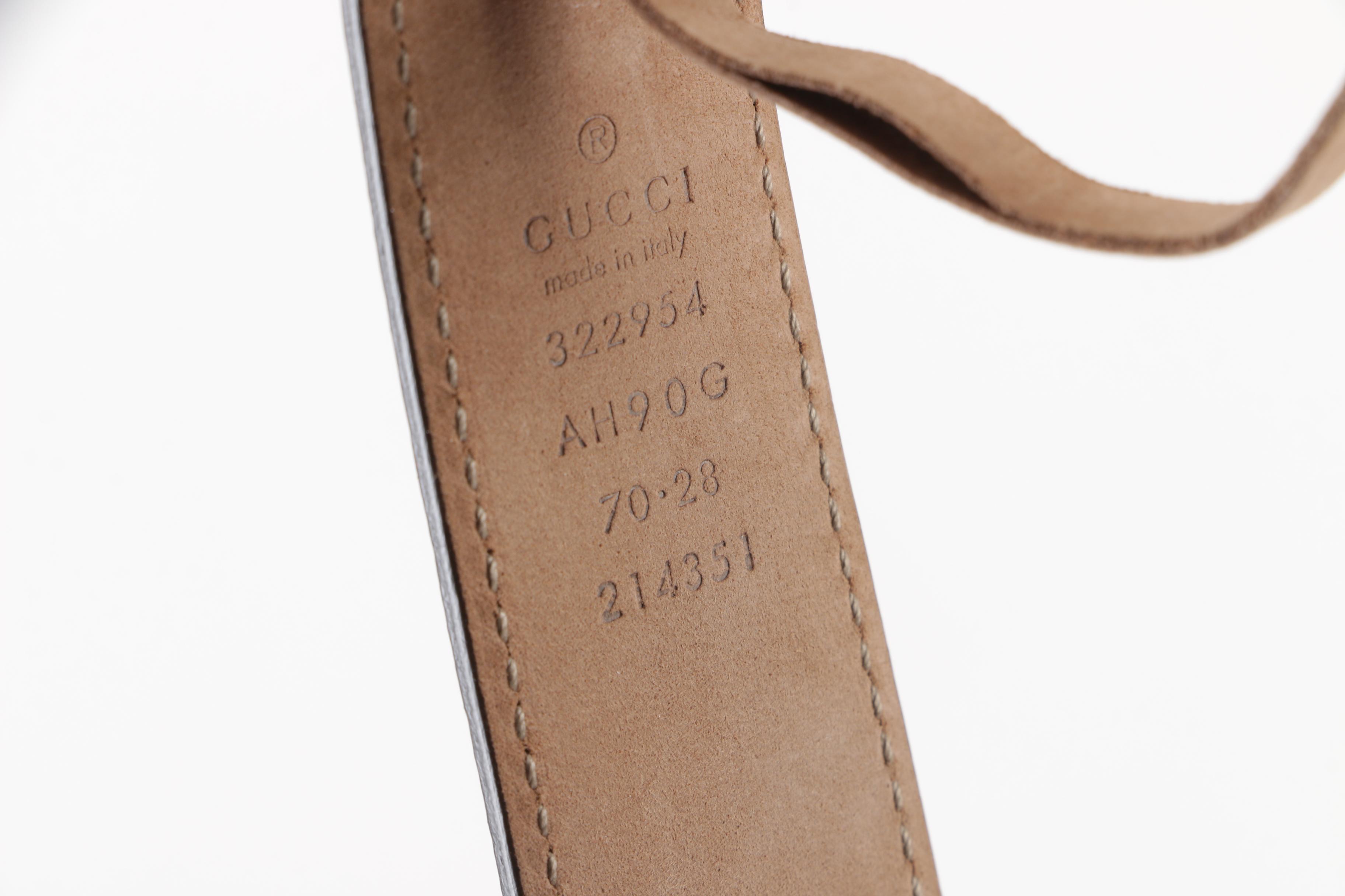 Gucci Cellarius Metallic Leather Belt with Bamboo Buckle, Made in Italy