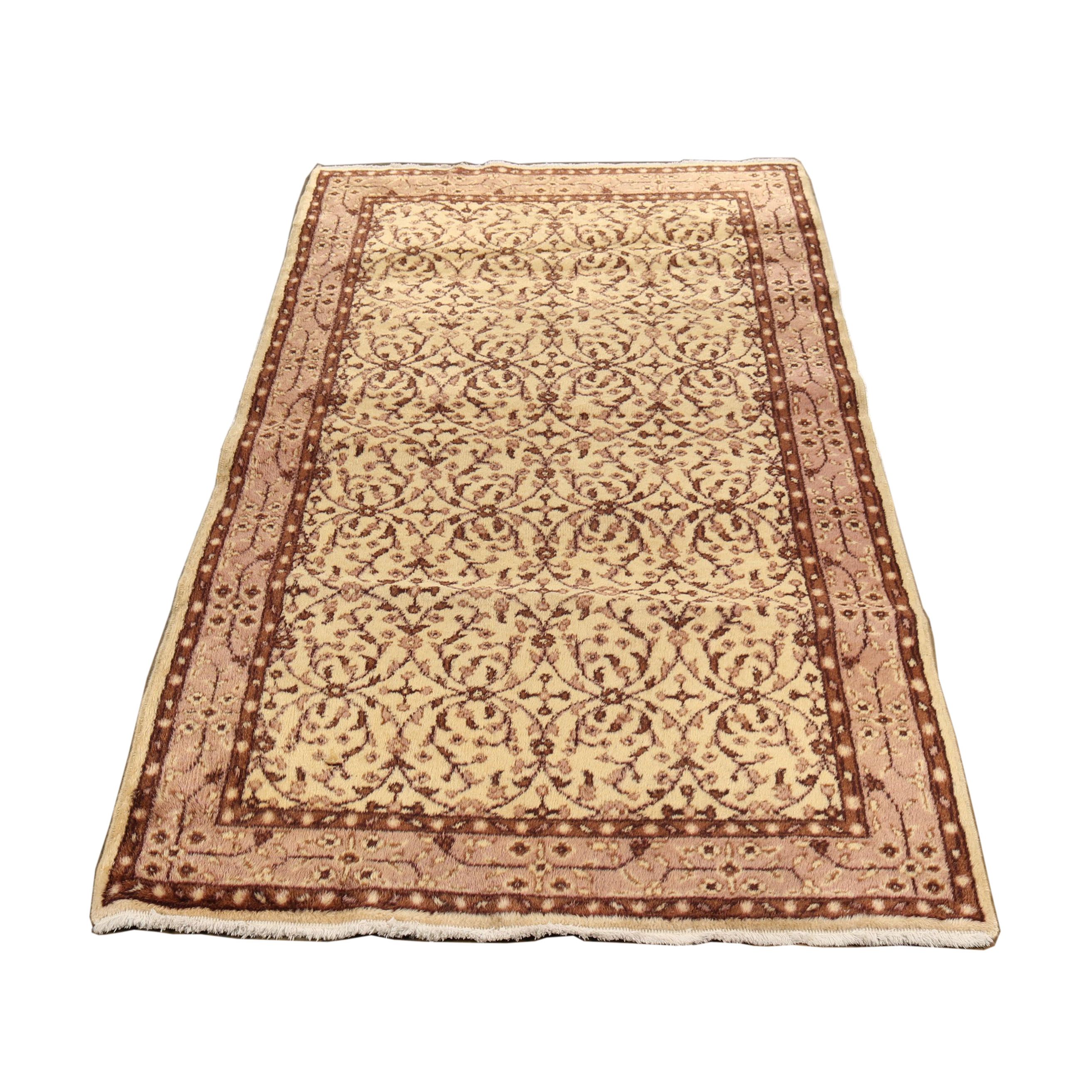 Hand-Knotted Turkish Kayseri Wool Rug