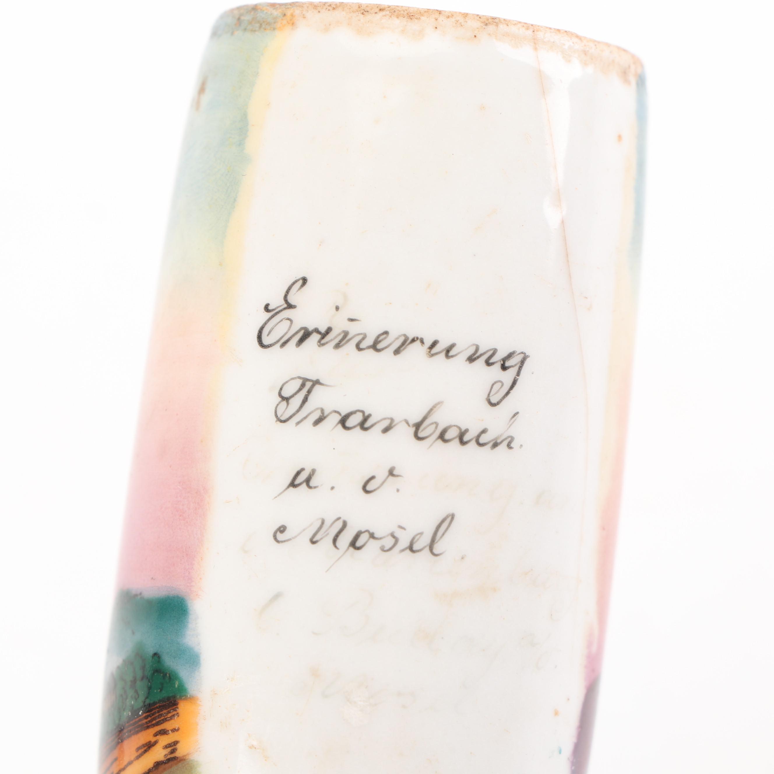 German Porcelain Pipe Bowls, Vintage