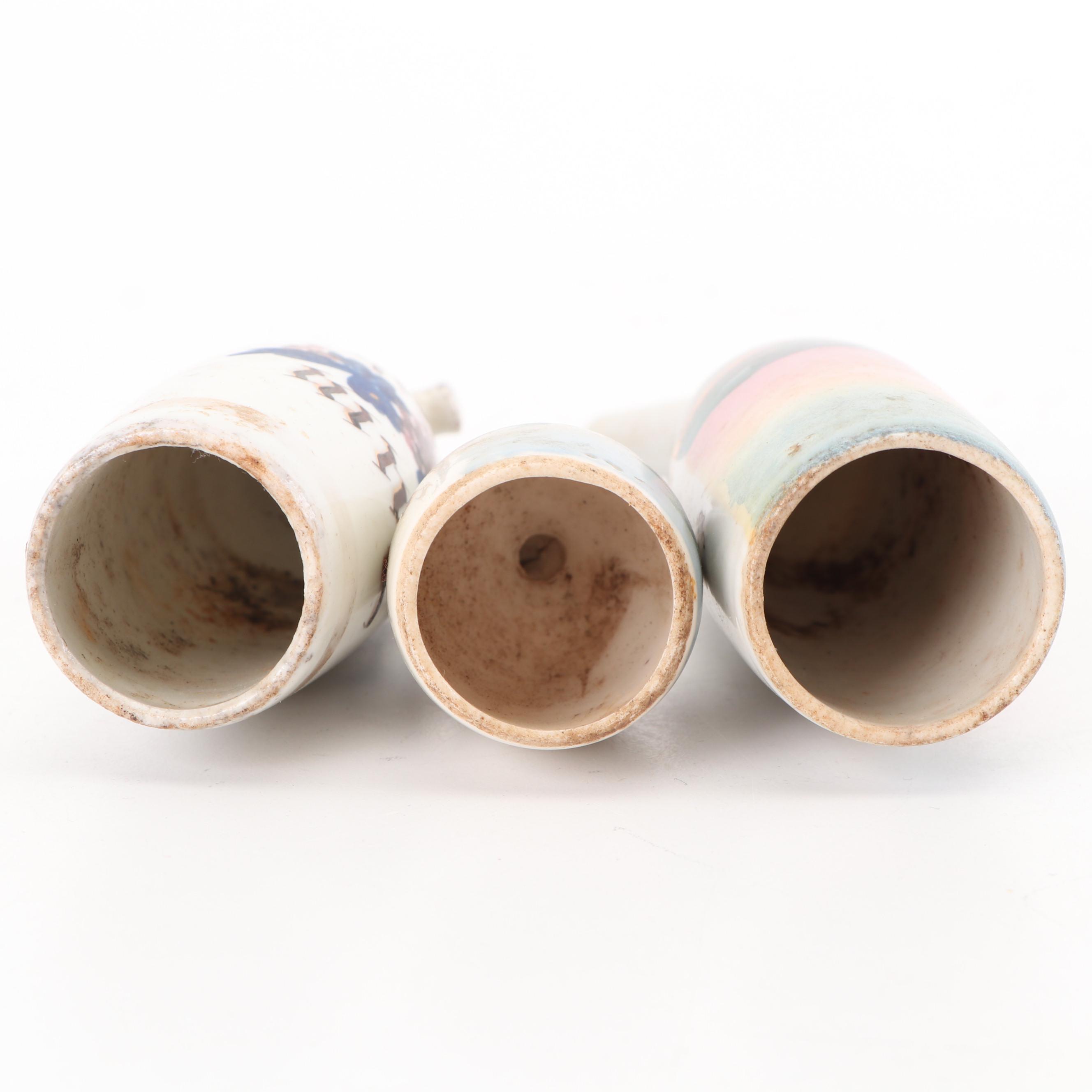 German Porcelain Pipe Bowls, Vintage