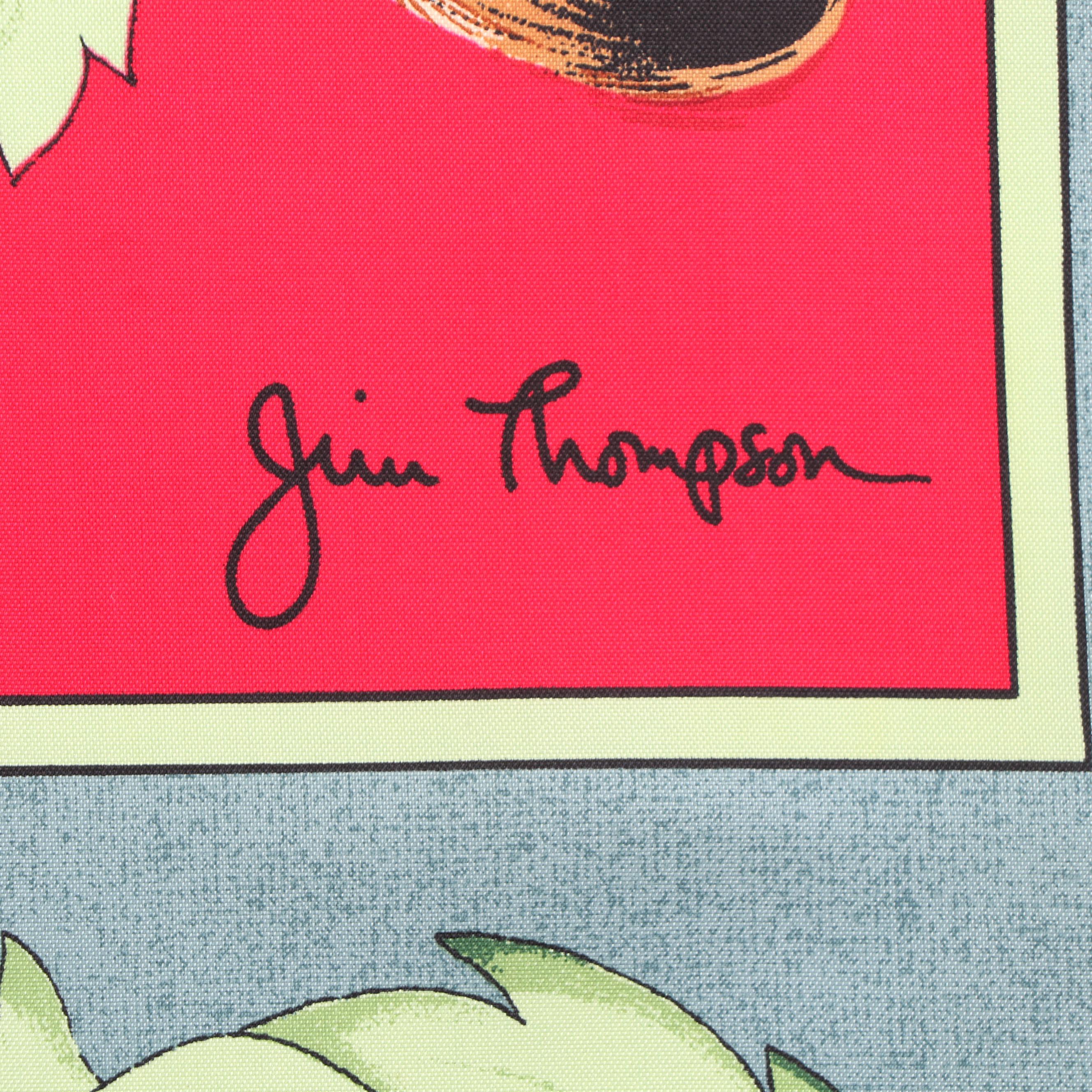 Jim Thompson Tiger Print Thai Silk Scarf with Hand-Rolled Stitched Edge