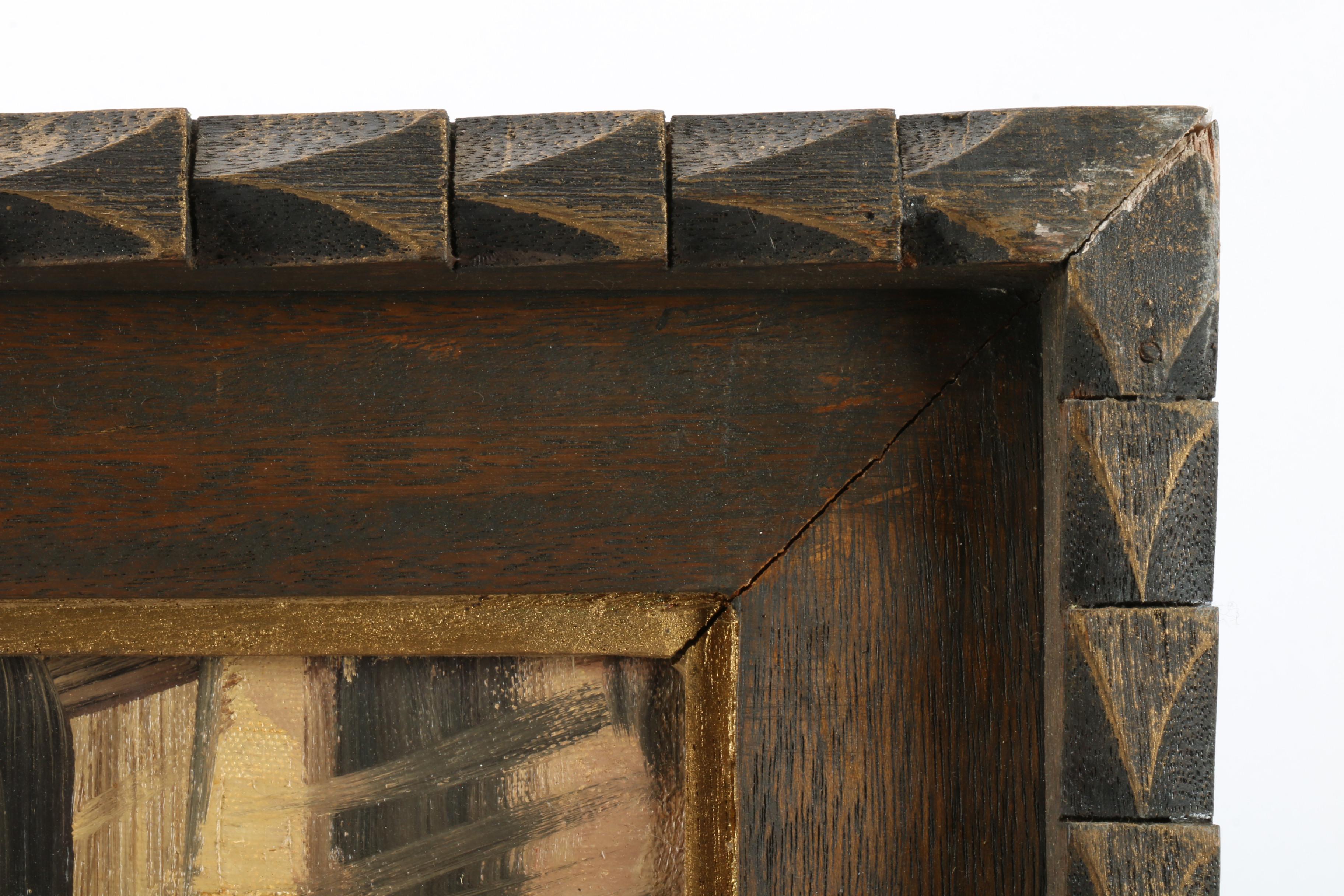 Mid Century Oil Painting of South American Street Scene