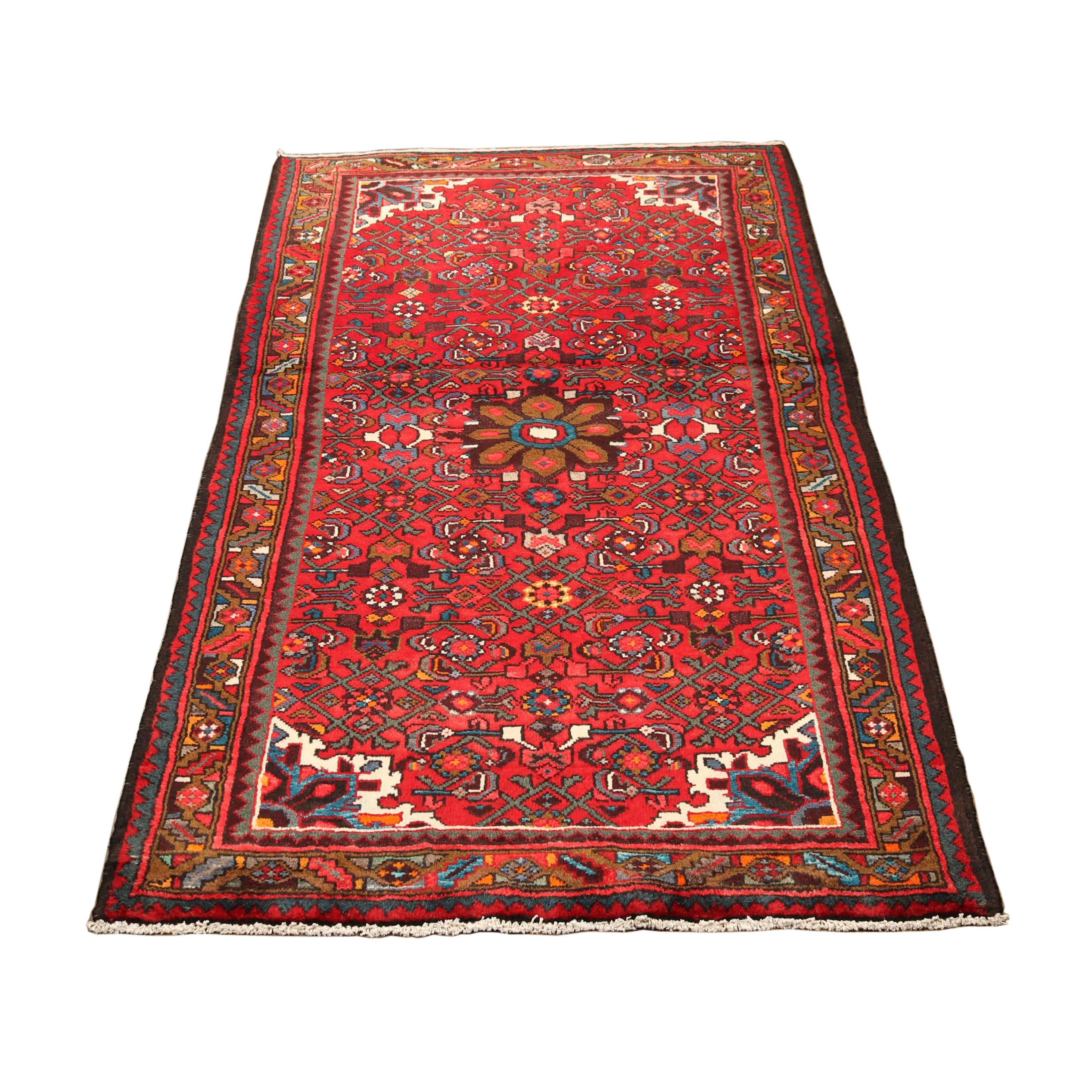 Hand-Knotted Persian Jokar Wool Long Rug