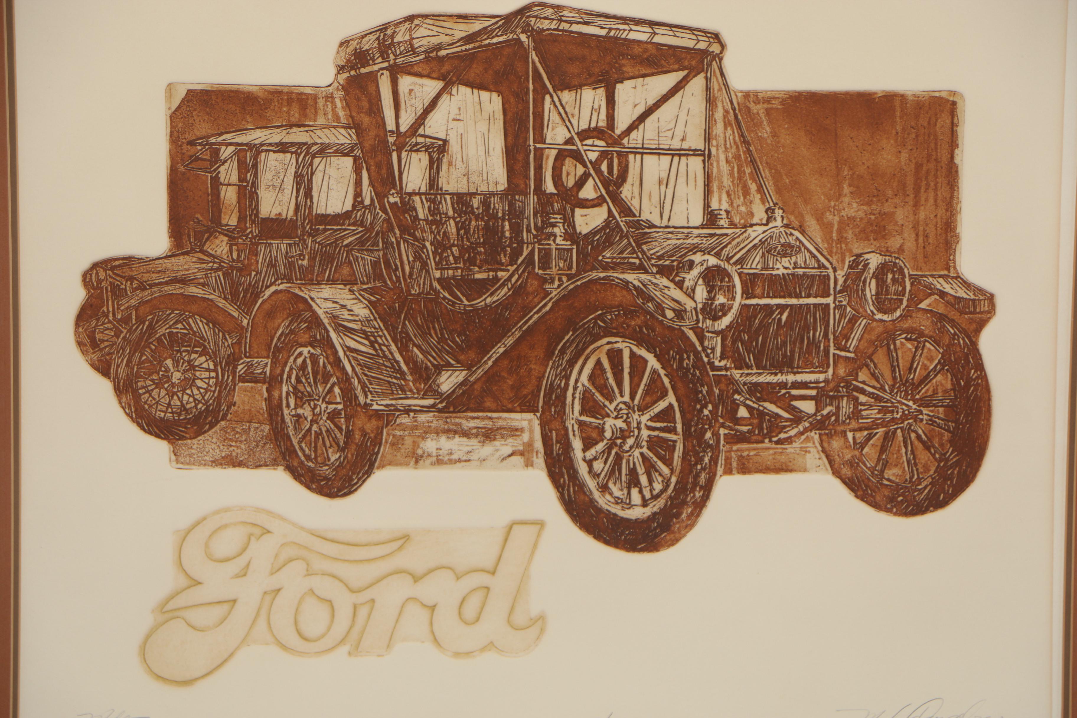 Mark Groseclose Etching "Model T"