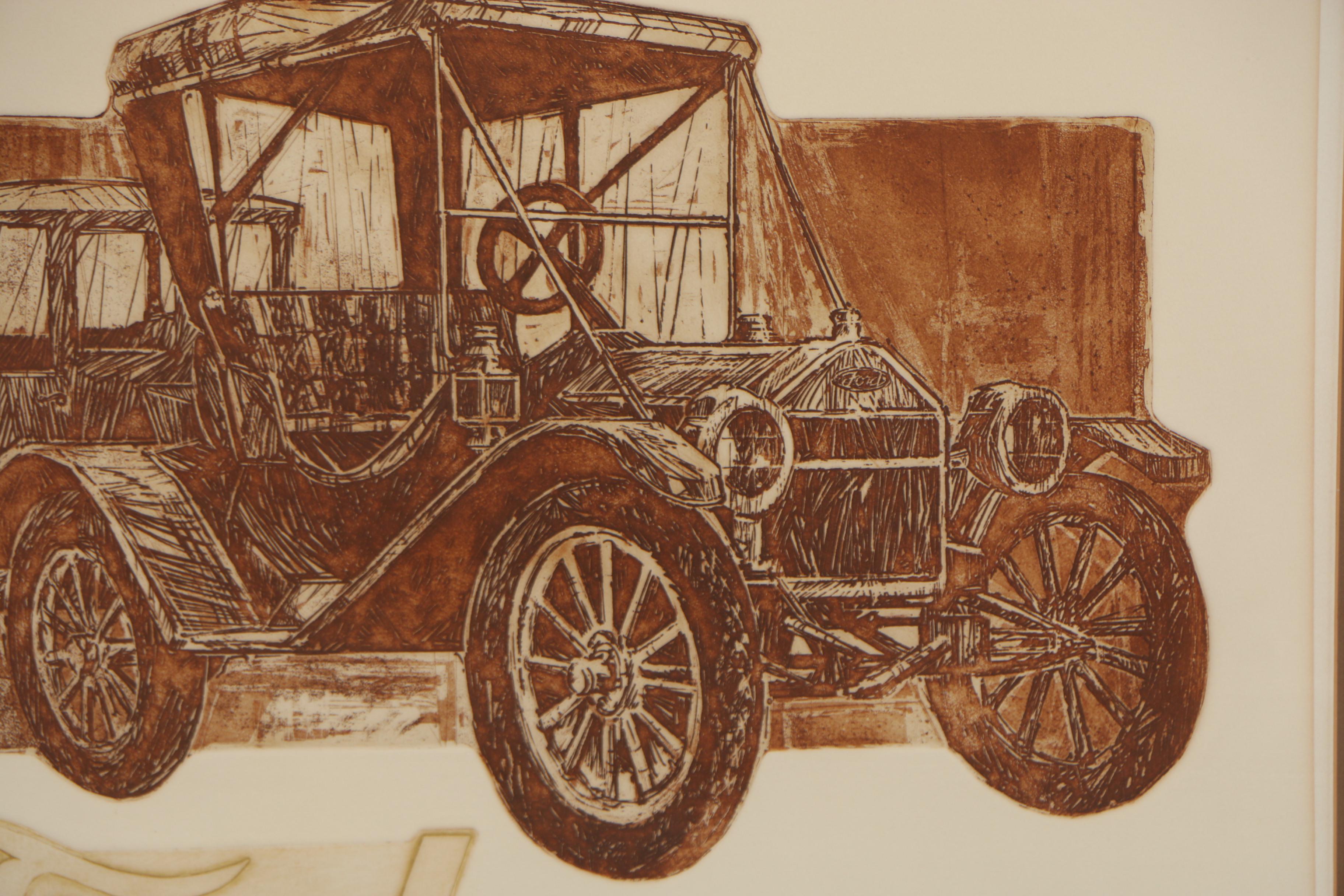 Mark Groseclose Etching "Model T"