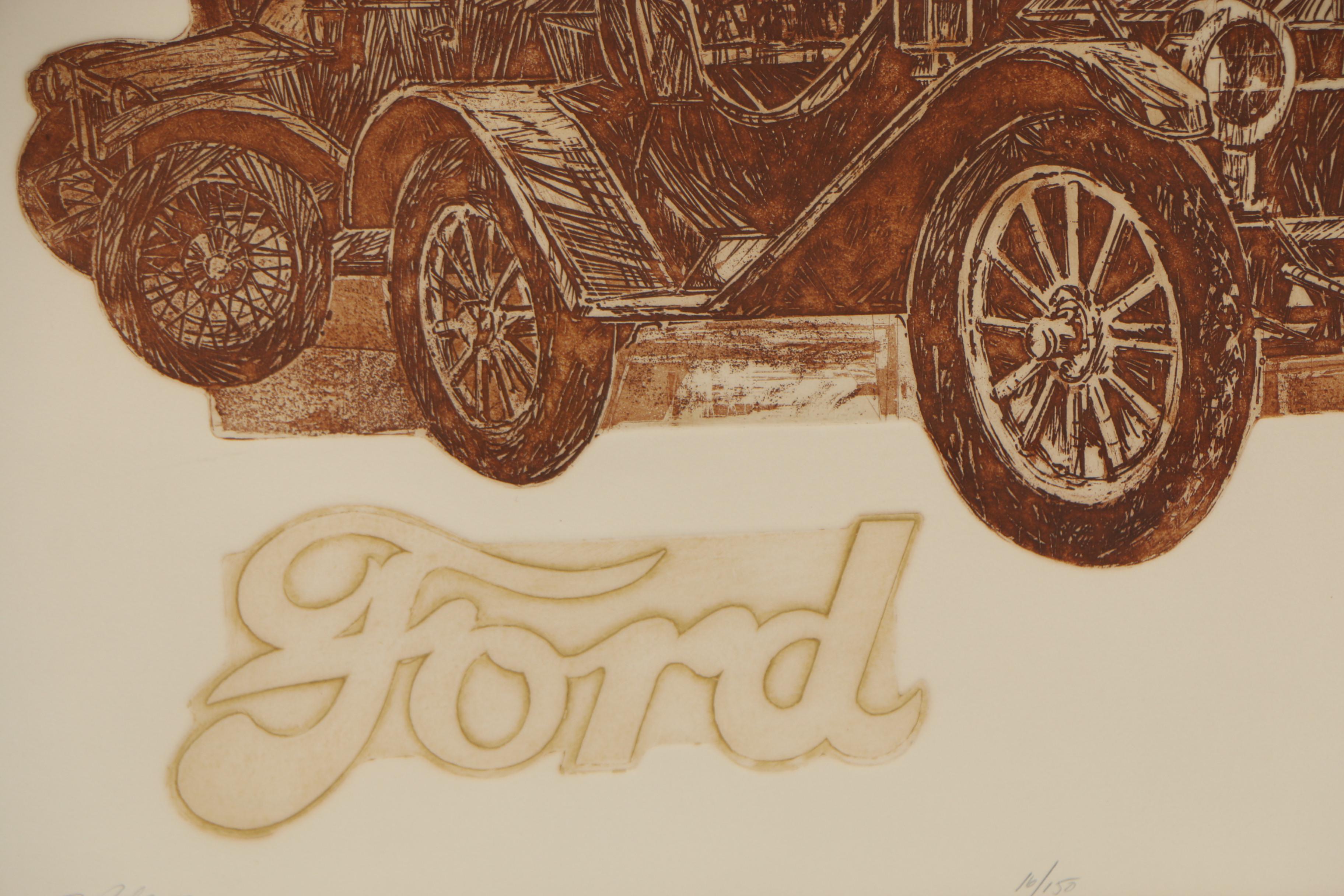 Mark Groseclose Etching "Model T"